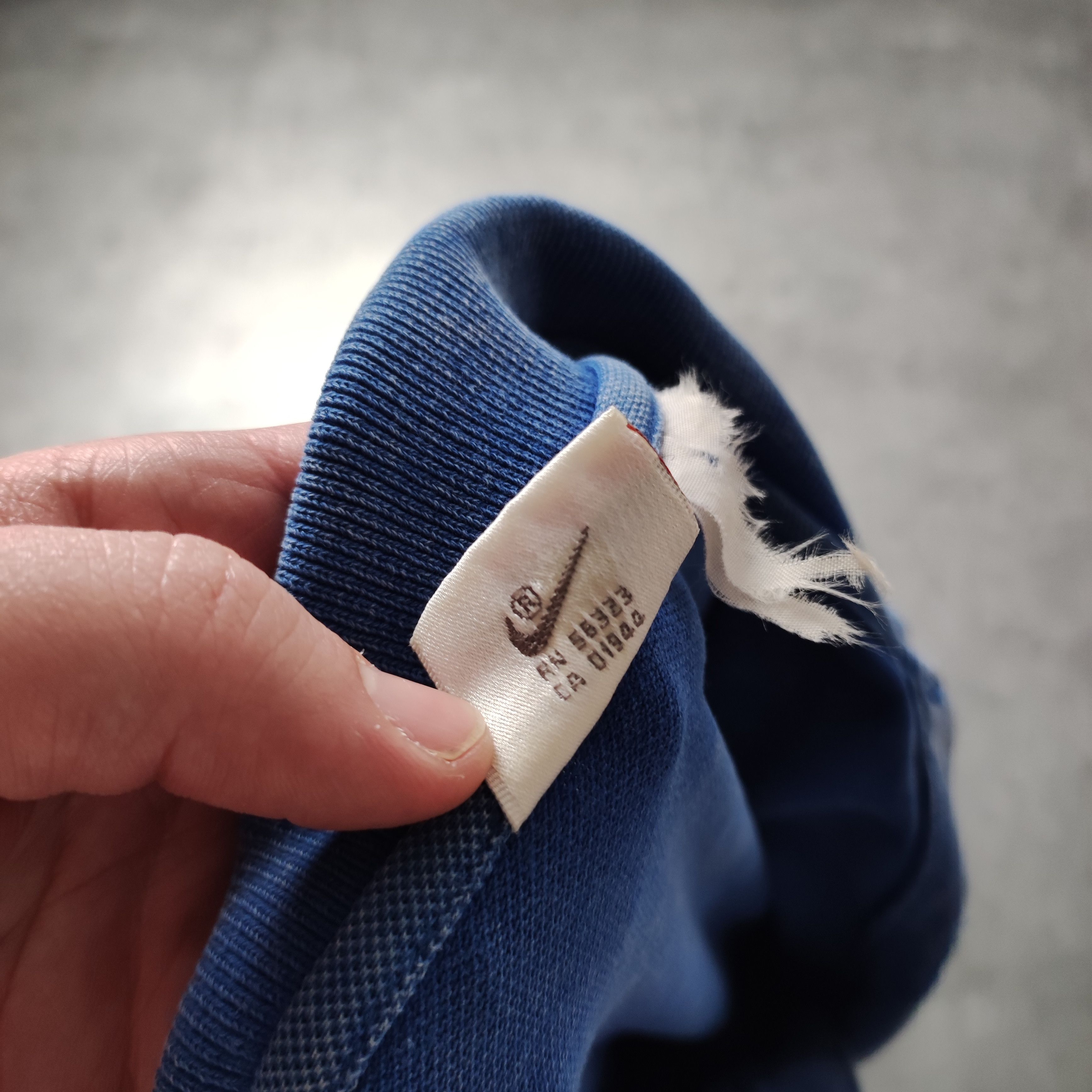 Nike × Vintage RARE 90s Washed Blue Skate HipHop Baggy Nike Polo Shirt Size US M / EU 48-50 / 2 - 7 Thumbnail
