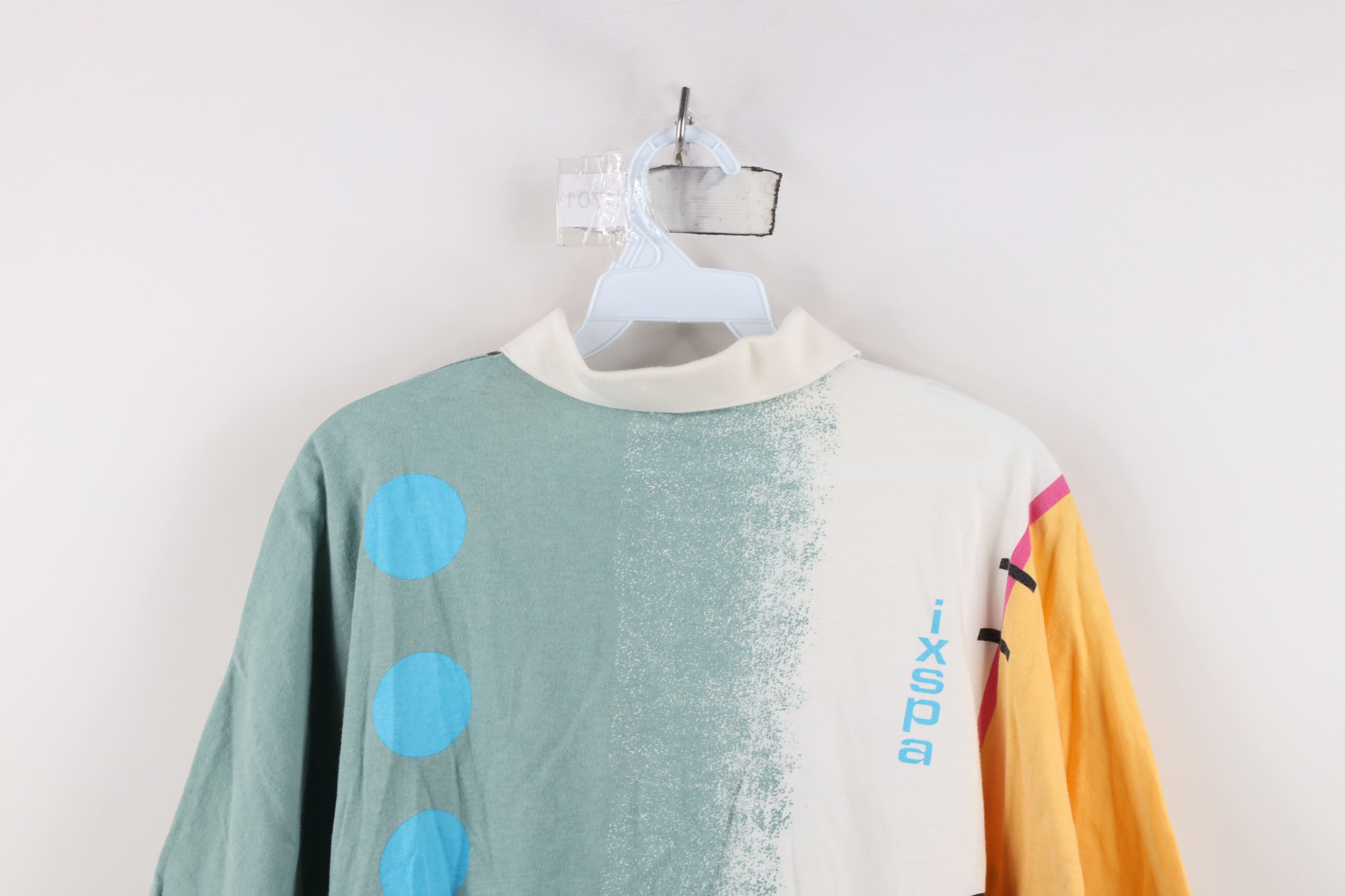 Vintage Vintage 80s Mid Mod Abstract Dolman Sleeve Golf Polo Shirt Size M / US 6-8 / IT 42-44 - 13 Thumbnail