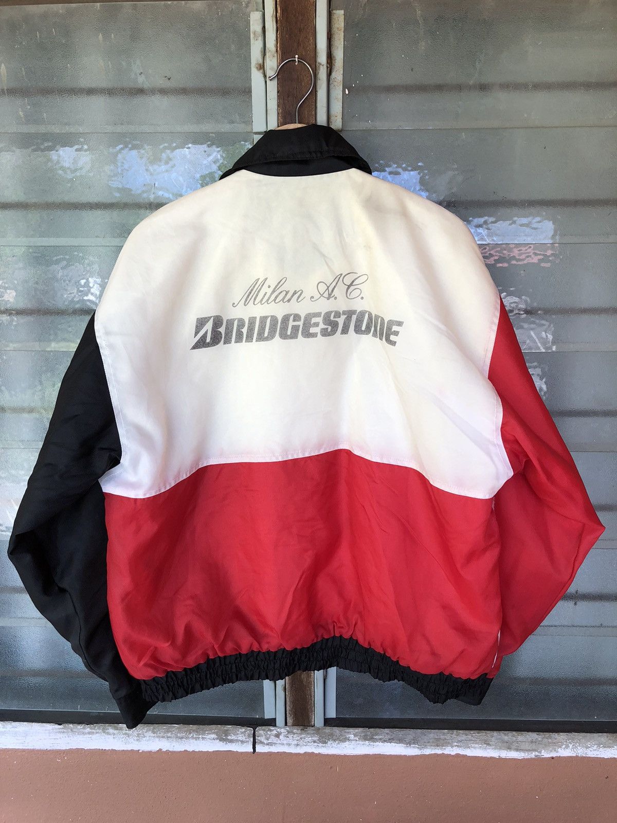 Japanese Brand Vintage AC Milan Bridgestone Nylon Jacket Rare Size US L / EU 52-54 / 3 - 7 Thumbnail