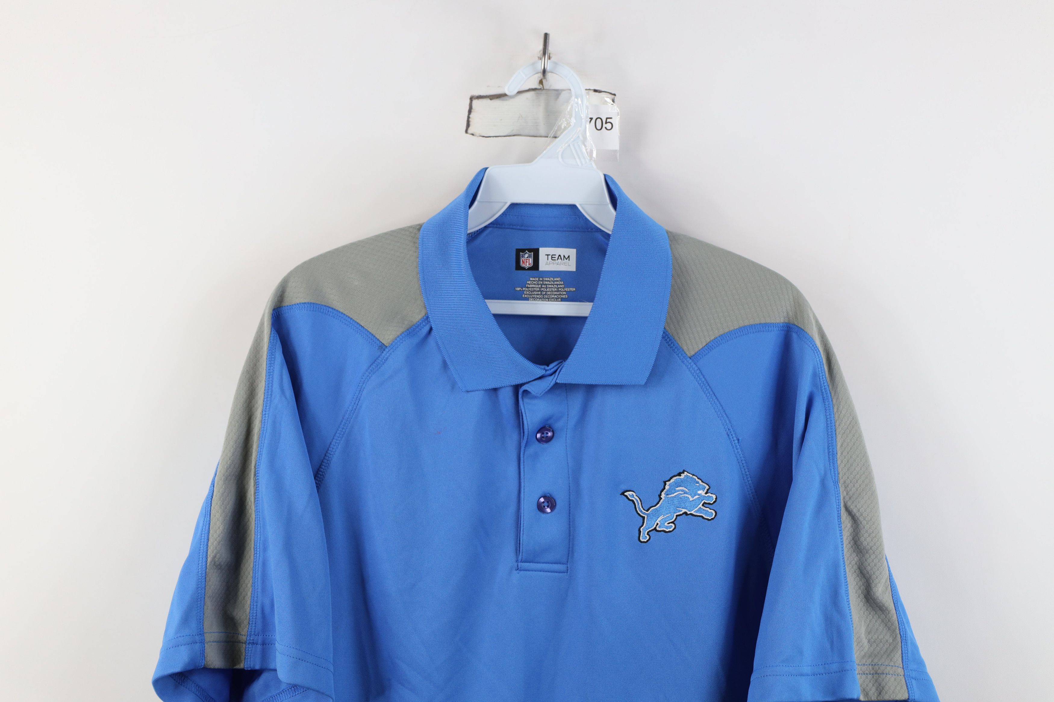 Vintage Vintage Y2K NFL Lions Football Collared Golf Polo Shirt Blue Size US M / EU 48-50 / 2 - 2 Thumbnail