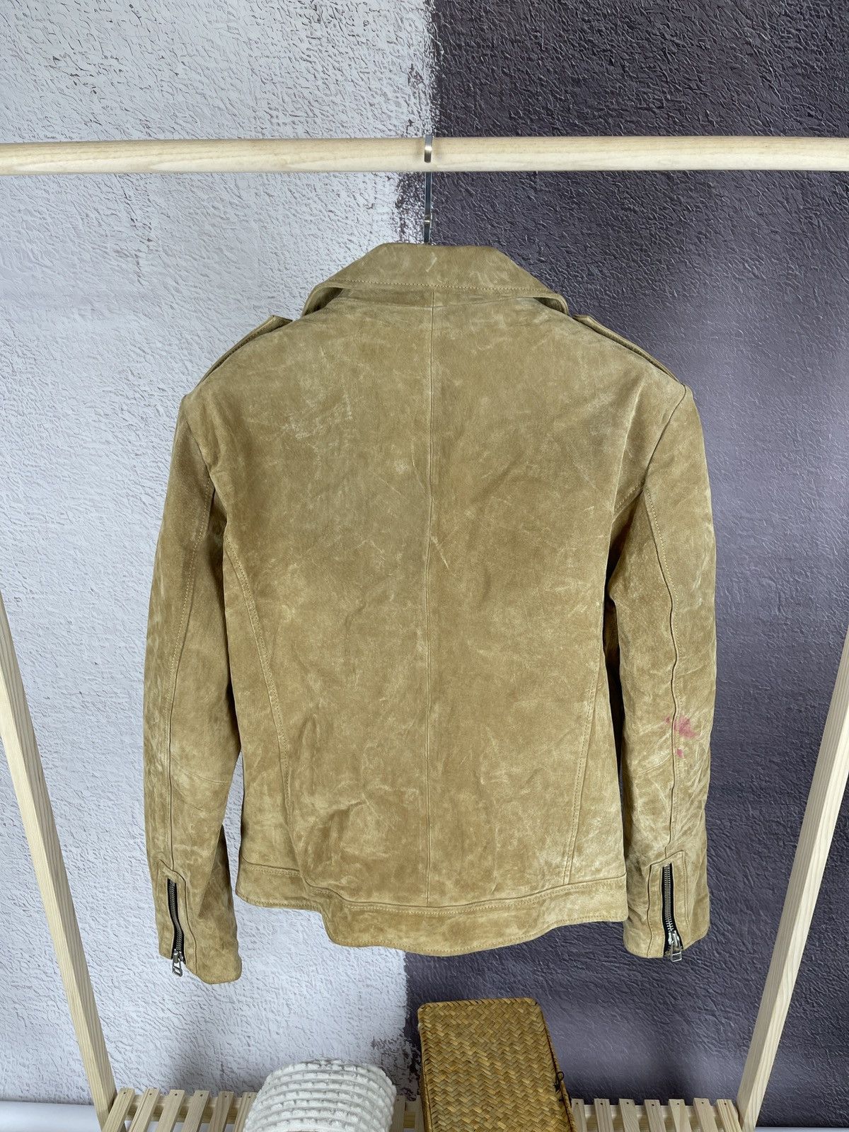 Genuine Leather Goosecraft brown Simpson JR suede leather motorcycle jacket Size US L / EU 52-54 / 3 - 3 Thumbnail