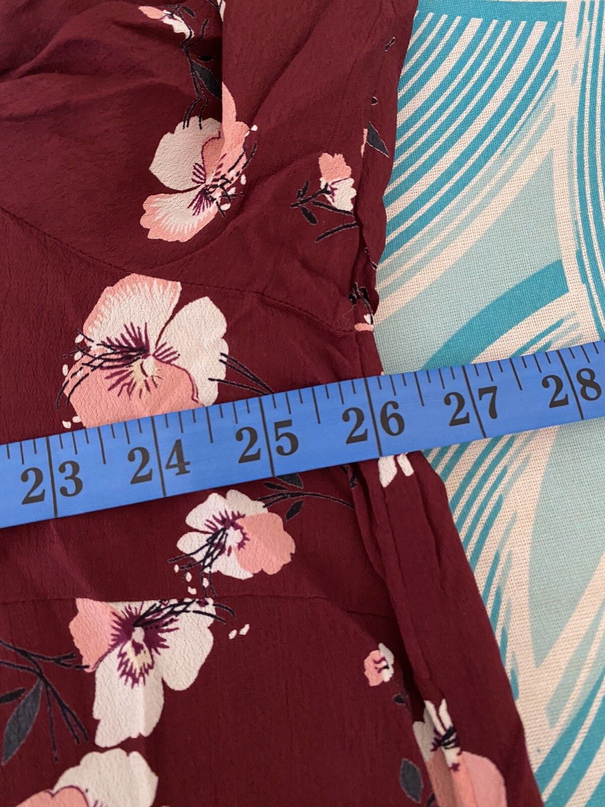 Other Zizzi Burgundy Blouse Plus Size 20 Floral Sk55 Size 3XL / US 20-22 - 4 Thumbnail