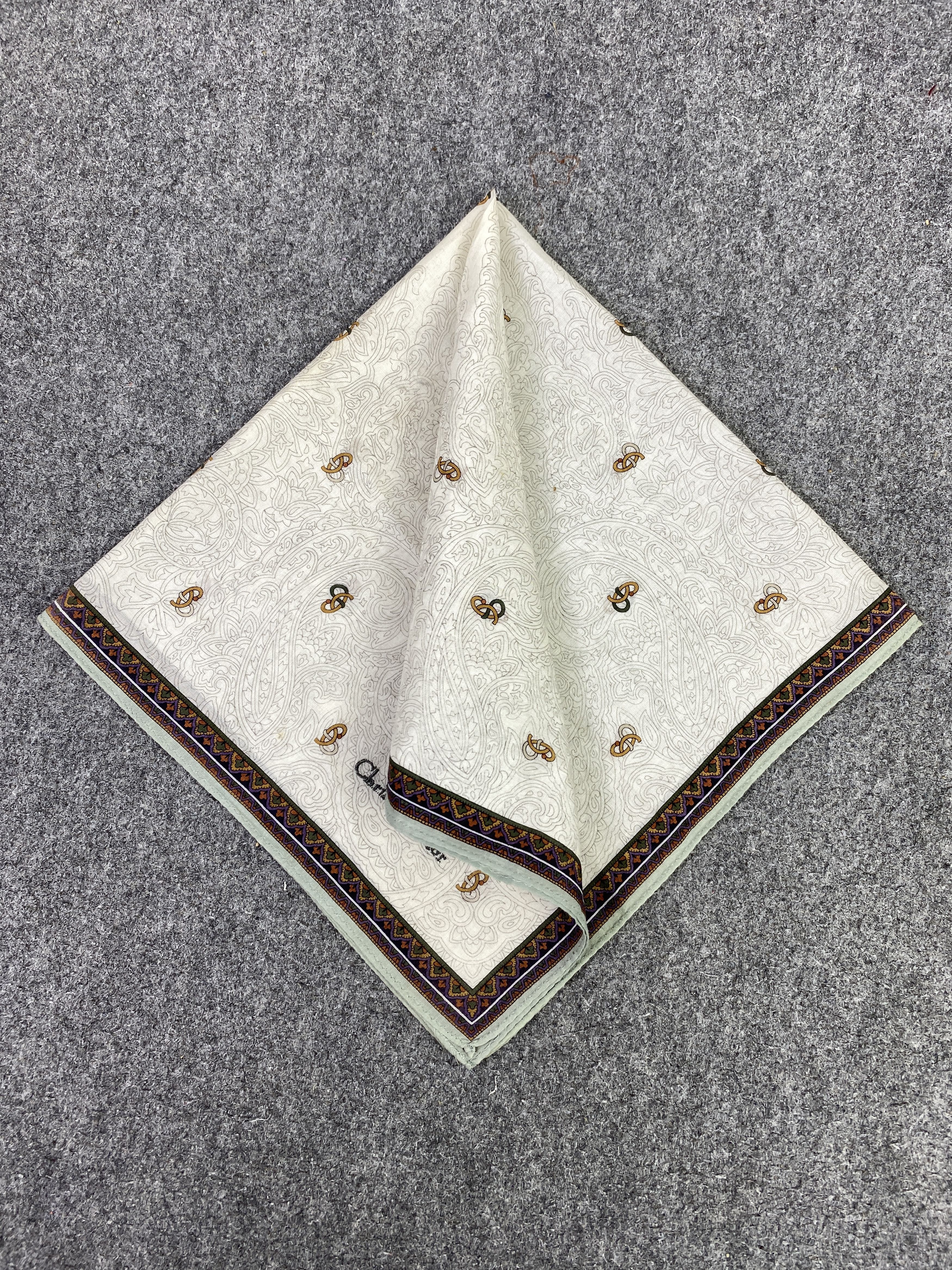Christian Dior Monsieur Christian Dior Handkerchief / Neckerchief KT0237 Size ONE SIZE - 3 Thumbnail
