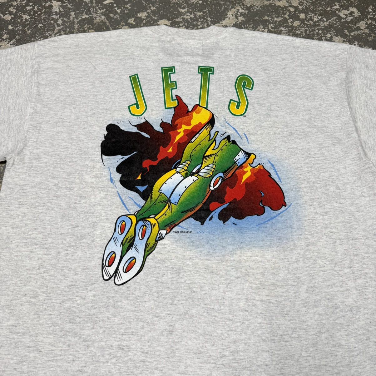 Other Vintage New York Jets Robot SuperHero NFL 1995 Tshirt Size US XL / EU 56 / 4 - 18 Thumbnail