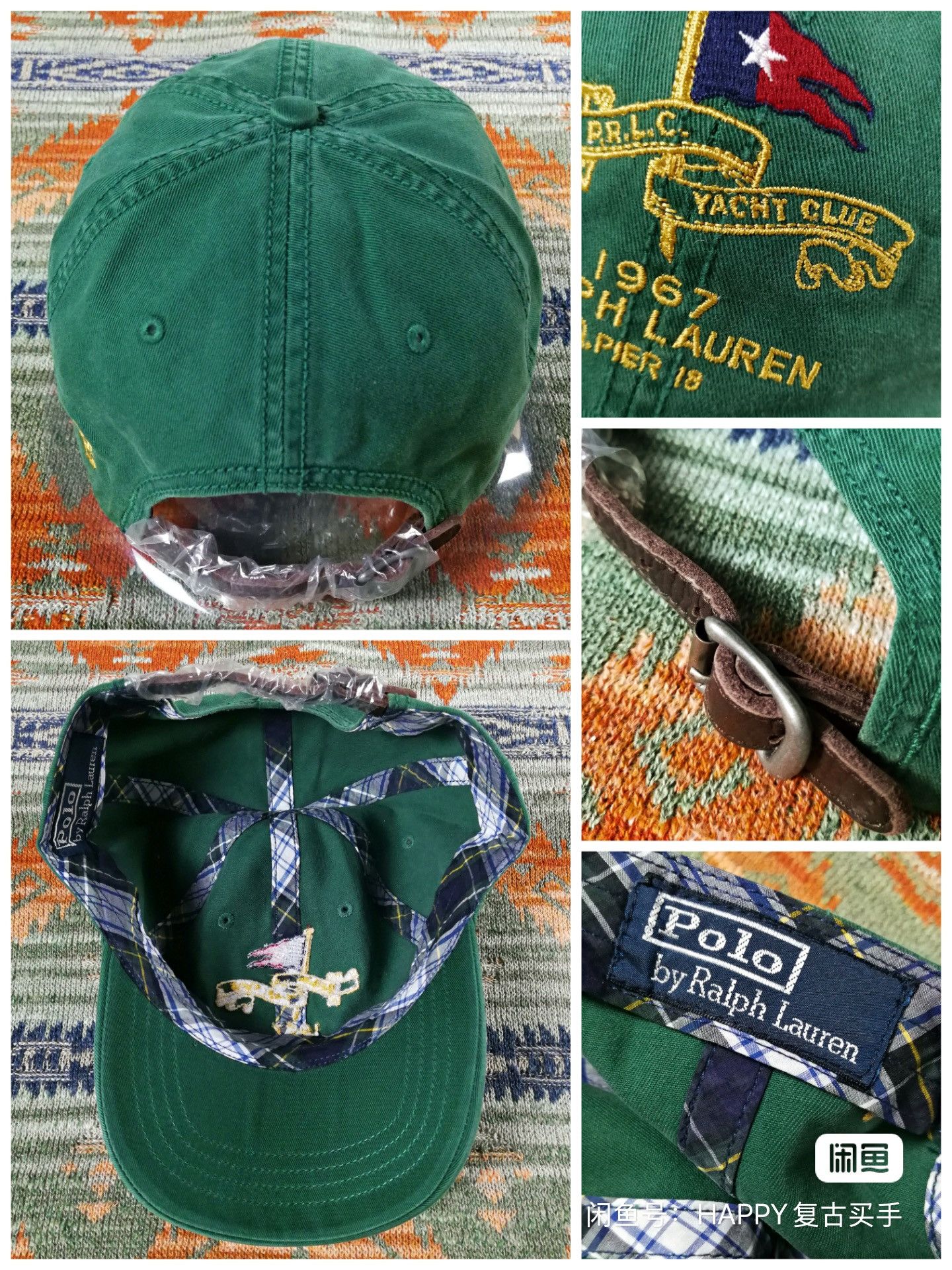 Polo Ralph Lauren Polo Ralph Lauren Leather Baseball Cap Baseball Hat Size ONE SIZE - 2 Thumbnail