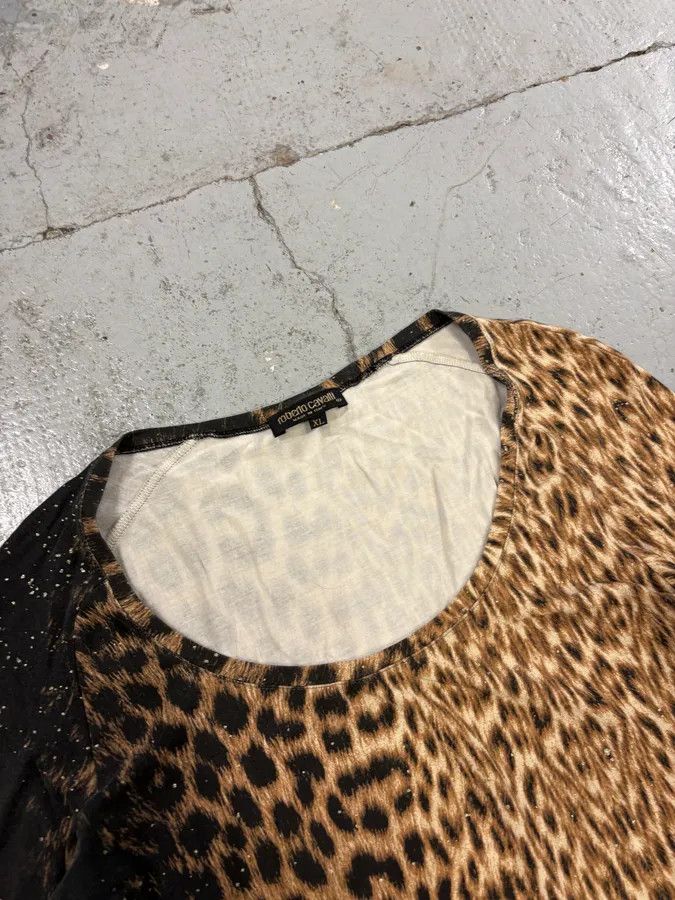Roberto Cavalli 2000s Roberto Cavalli Leopard Silk Longsleeve T-Shirt Size S / US 4 / IT 40 - 5 Thumbnail