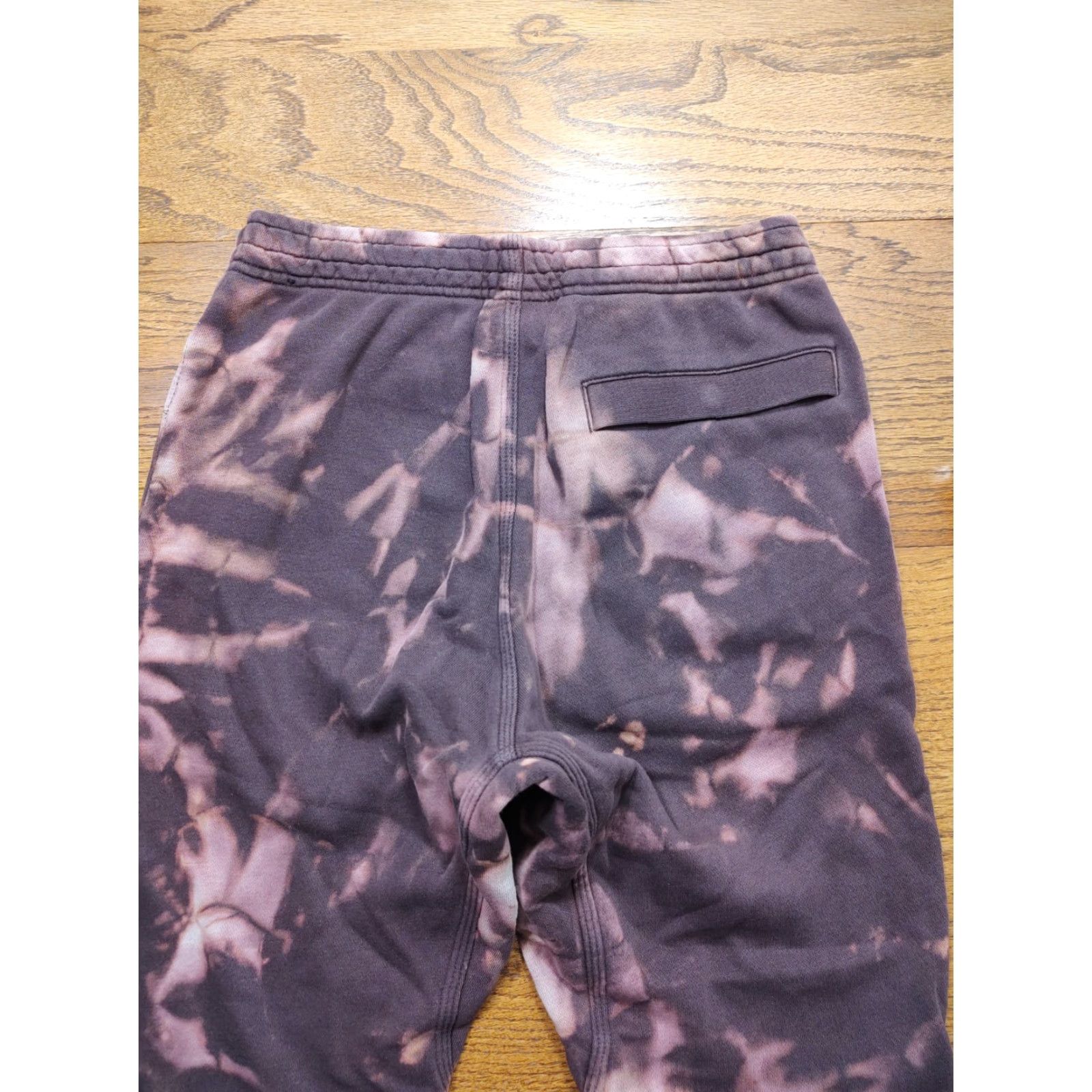 Nike Nike Sweatpants Mens Tie Dye Acid Wash Drawstring Maroon 90s Athleisure College Logo Pockets Size US 29 - 3 Thumbnail