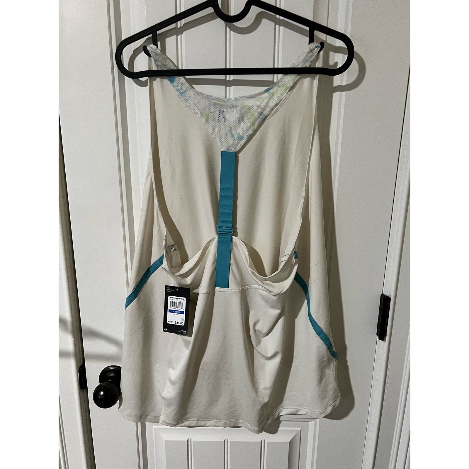 Under Armour Racerback Sport Fashion Tank Top Loose Fit White Heat Gear Size XL / US 12-14 / IT 48-50 - 10 Thumbnail