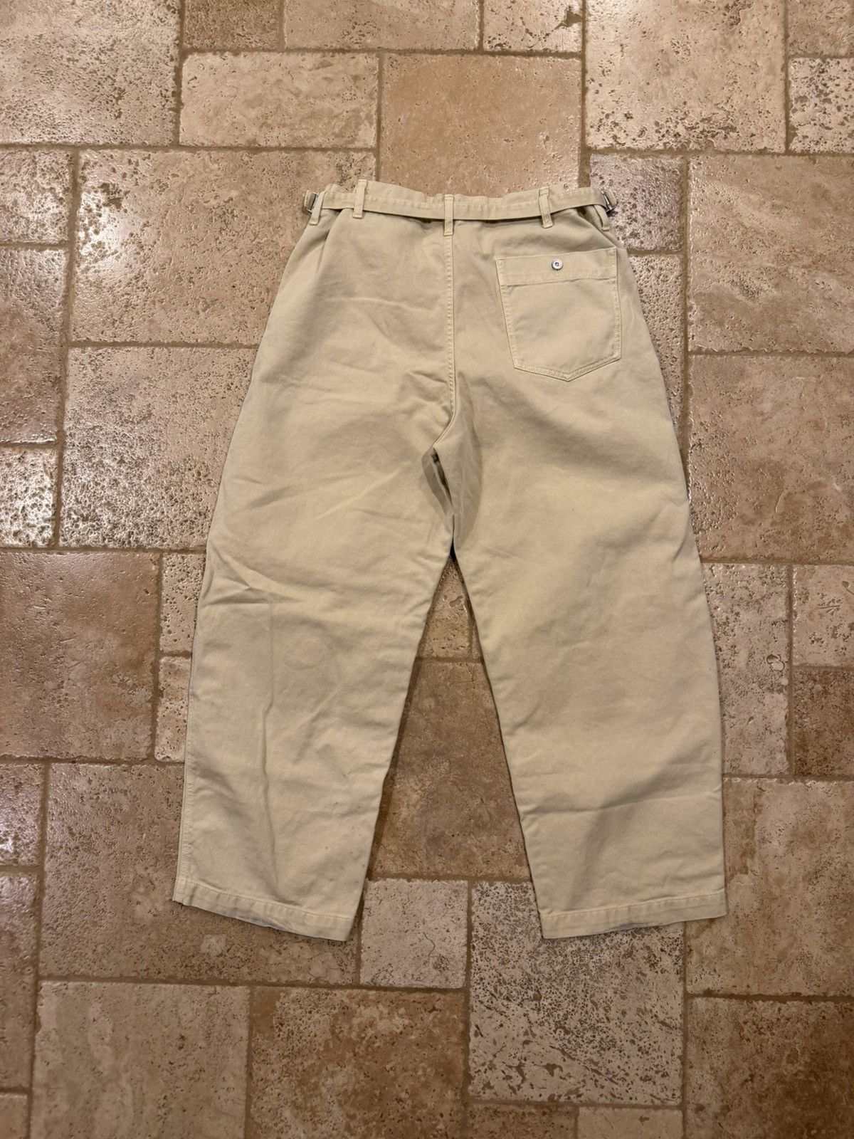 Lemaire Lemaire Wide Leg Back Belt Twisted Tan Carpenter Knee Pants Size US 34 / EU 50 - 8 Thumbnail