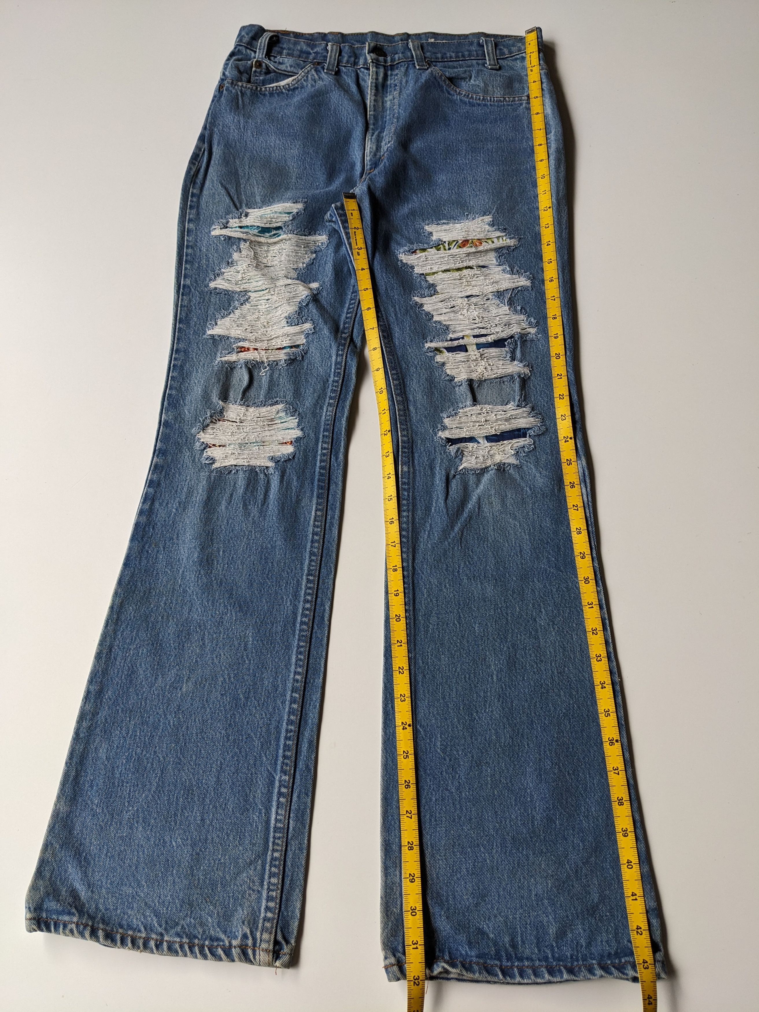 LVC × Levi's × Vintage Vintage 80s Levi's Orange tab flare patchwork Size US 32 / EU 48 - 12 Thumbnail