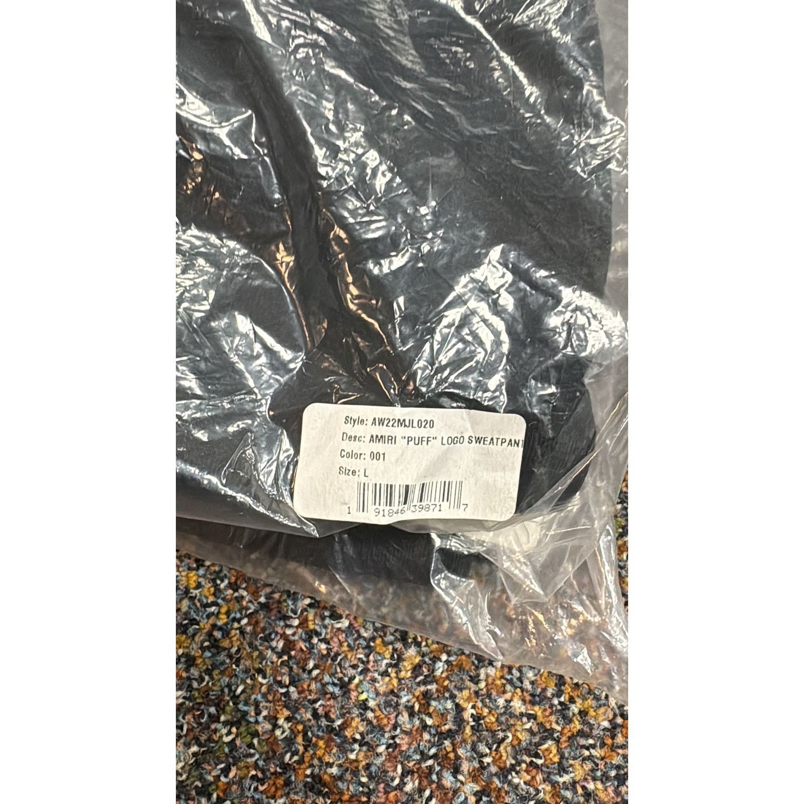 Amiri o1rshd1 Q:2 / " Puff " Logo Sweatpant / Joggers in Black Size US 34 / EU 50 - 12 Thumbnail