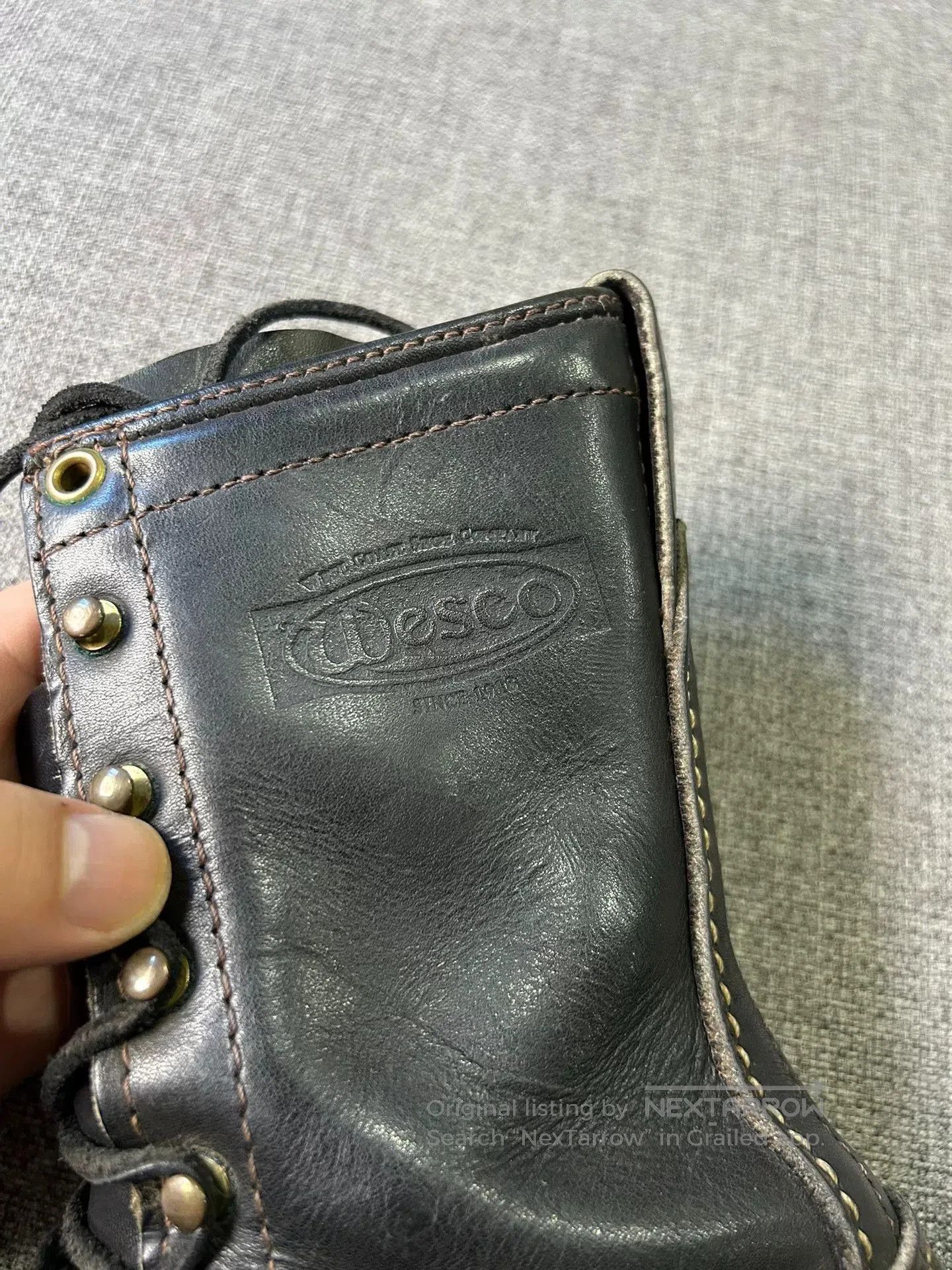 WESCO wesco black leather lace-up boots. Size US 5.5 / EU 38 - 5 Thumbnail