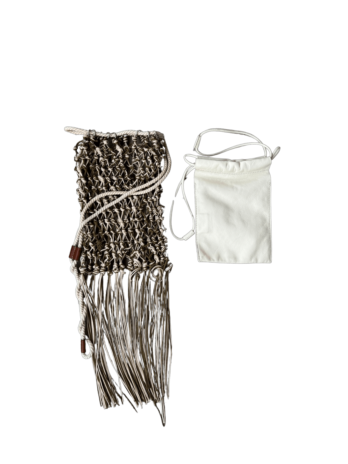 Jil Sander SS21 Fringe Net Bag w/ Removable Leather Pouch Size ONE SIZE - 3 Thumbnail
