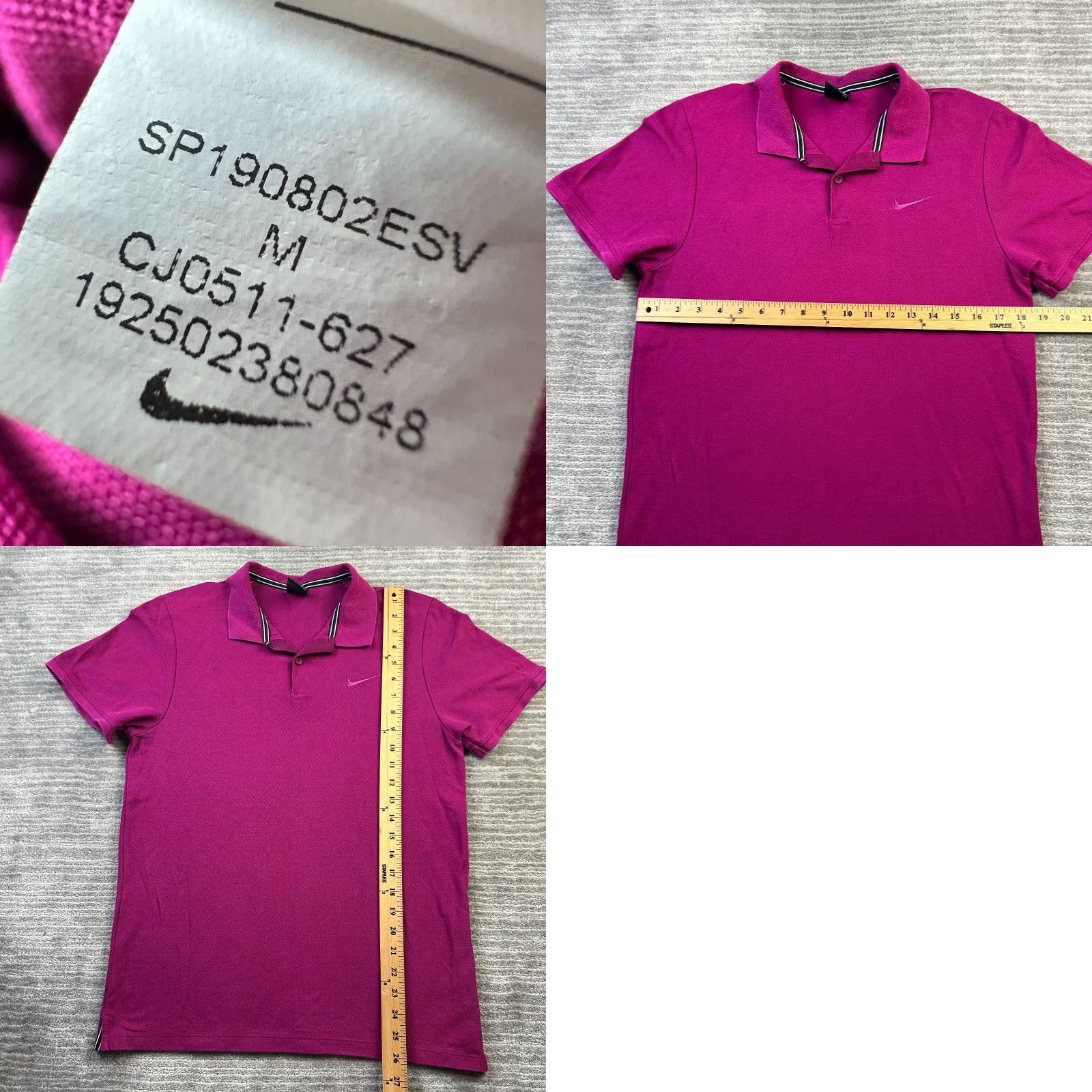 Nike Nike Dri-Fit Polo Shirt Mens Medium Purple Tennis Golf Casual Activewear S/S Collared Logo Embroidered Size US M / EU 48-50 / 2 - 8 Thumbnail