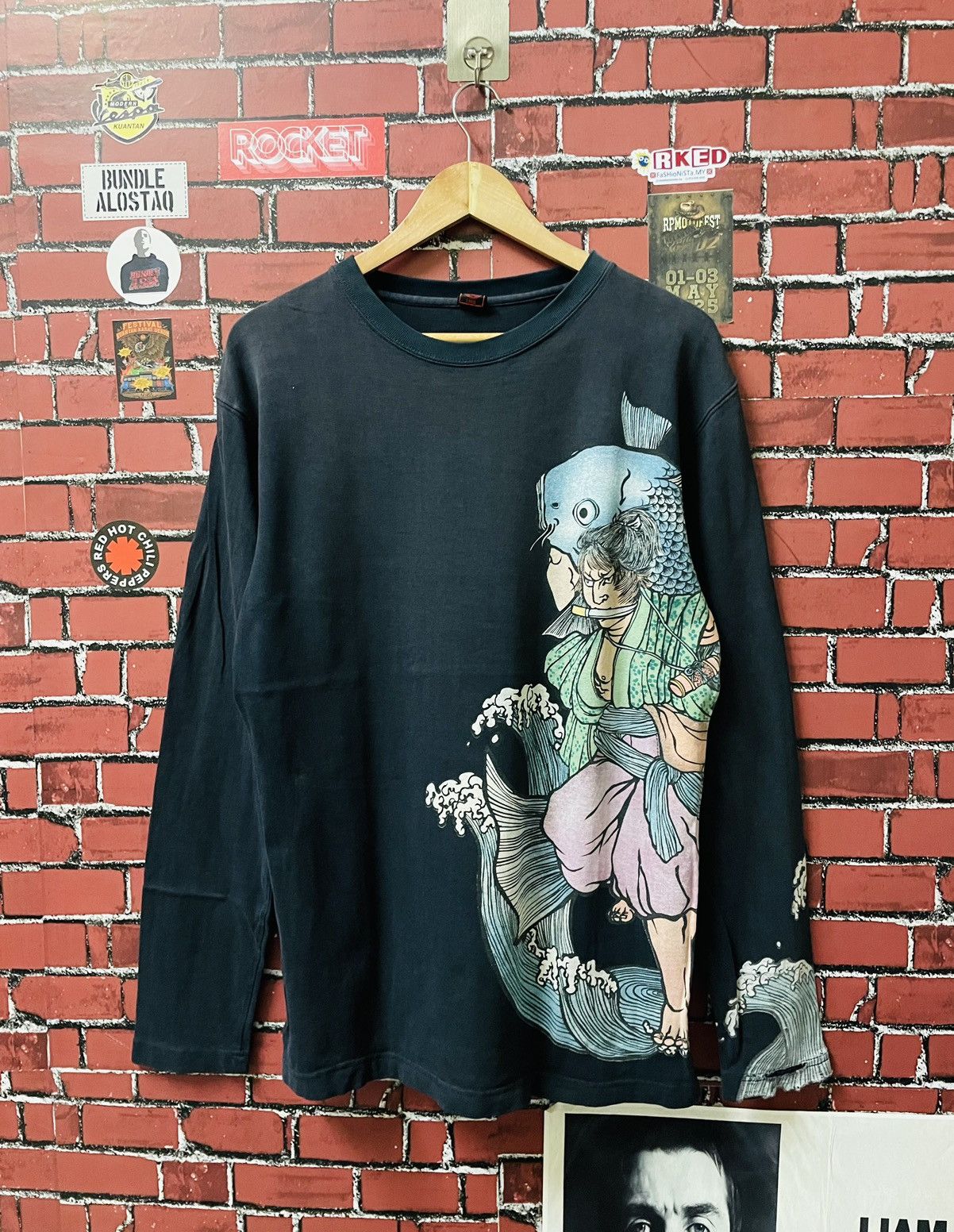Japanese Brand VINTAGE GRAPHIC JAPANESE UKIYO-E SUKAJAN Size US L / EU 52-54 / 3 - 1 Thumbnail