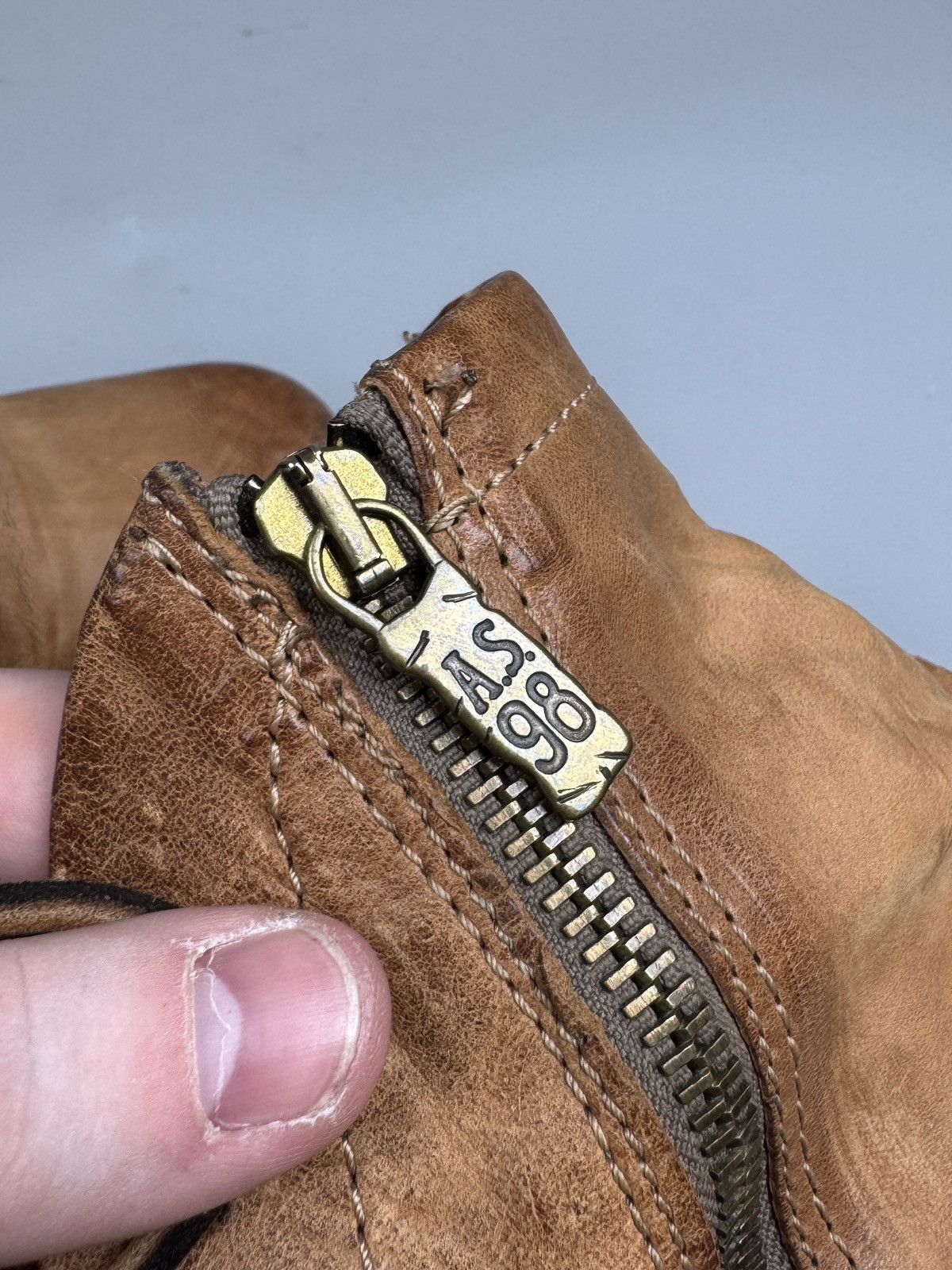 A.S.98 A.S.98 Italy Leather Lace-Up Brown Boho Boots (YG026) Size US 7 / IT 37 - 13 Thumbnail