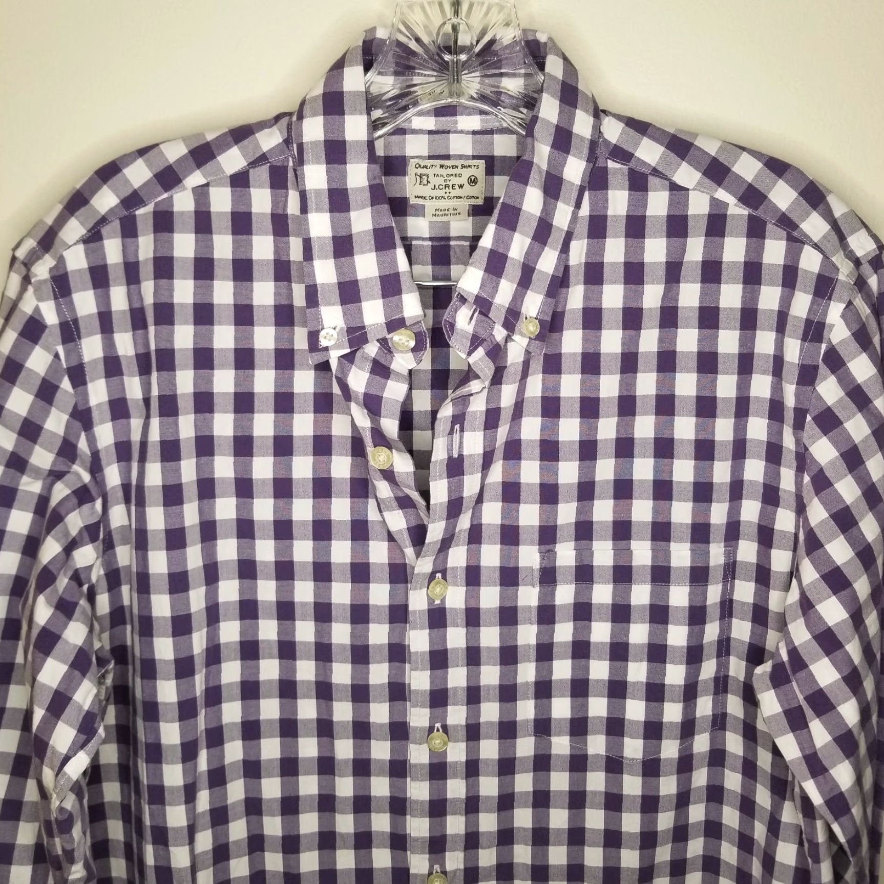 J.Crew J.Crew Shirt Mens Purple Plaid Slim Fit Button-Up Size M Long Sleeve Mens Size US M / EU 48-50 / 2 - 2 Thumbnail