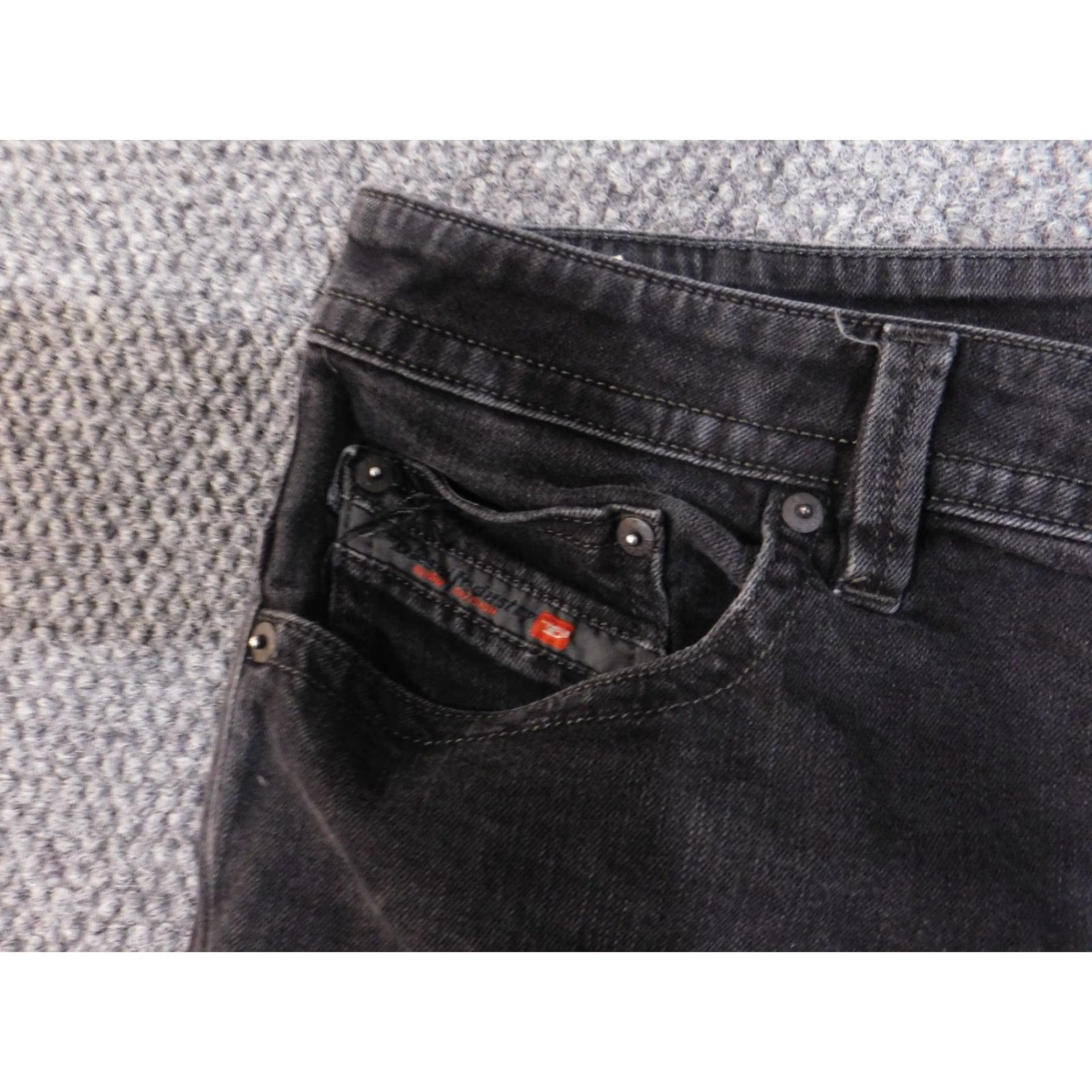 Diesel Diesel Thavar Jeans Mens 34x32 Black Distressed Slim Skinny Denim Cotton Spandex Made USA Pants Size US 34 / EU 50 - 4 Thumbnail