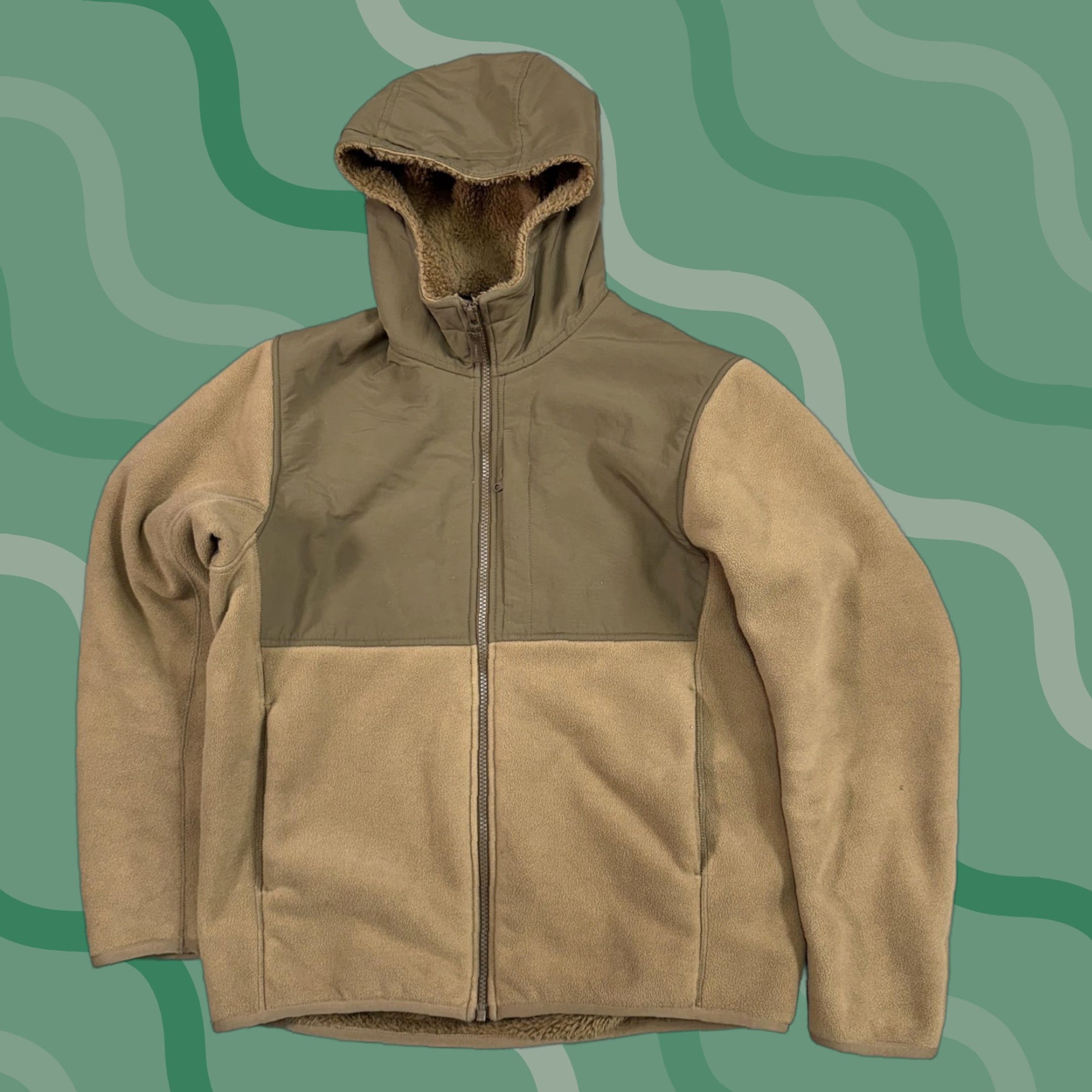 Uniqlo Uniqlo Jacket Mens XS Brown Hooded Full Zip Fleece Lined Sherpa Coat Outdoors Size US XS / EU 42 / 0 - 1 Thumbnail