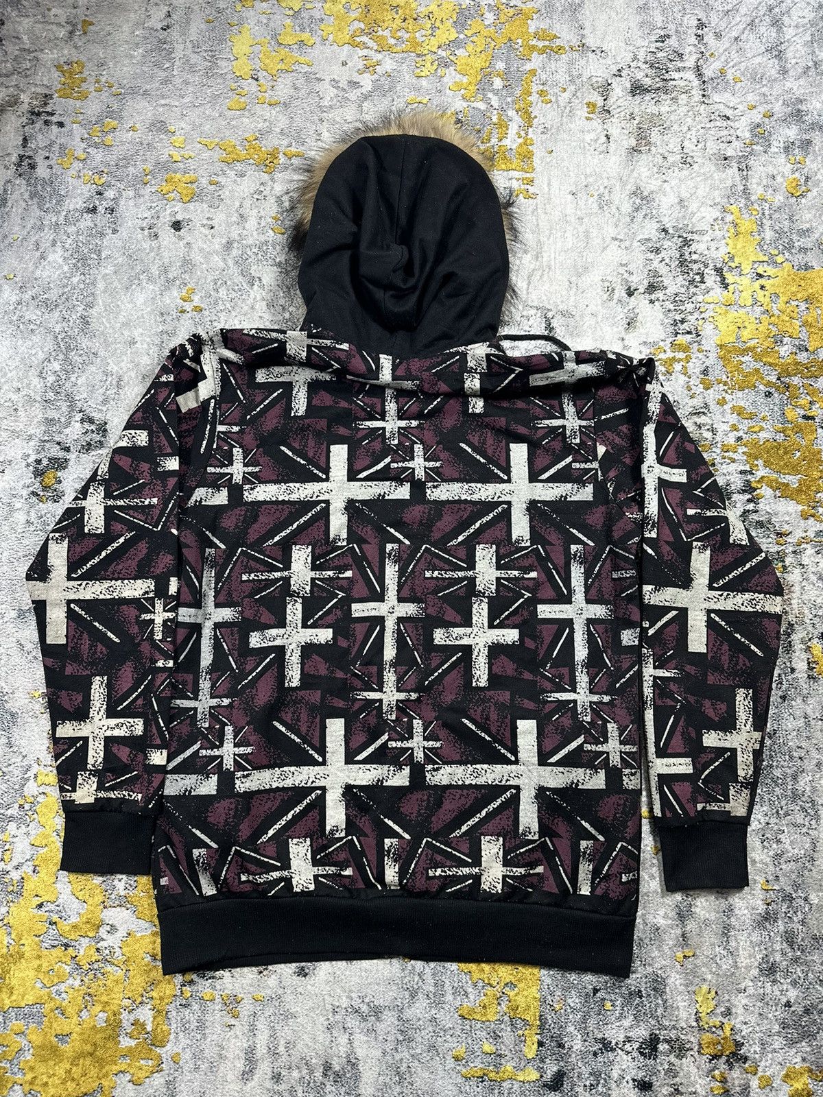 Yasuyuki Ishii USA AOP BRITISH FUR ZIPHOODIE IFSIXWASNINE LGB STYLE Size US M / EU 48-50 / 2 - 2 Thumbnail