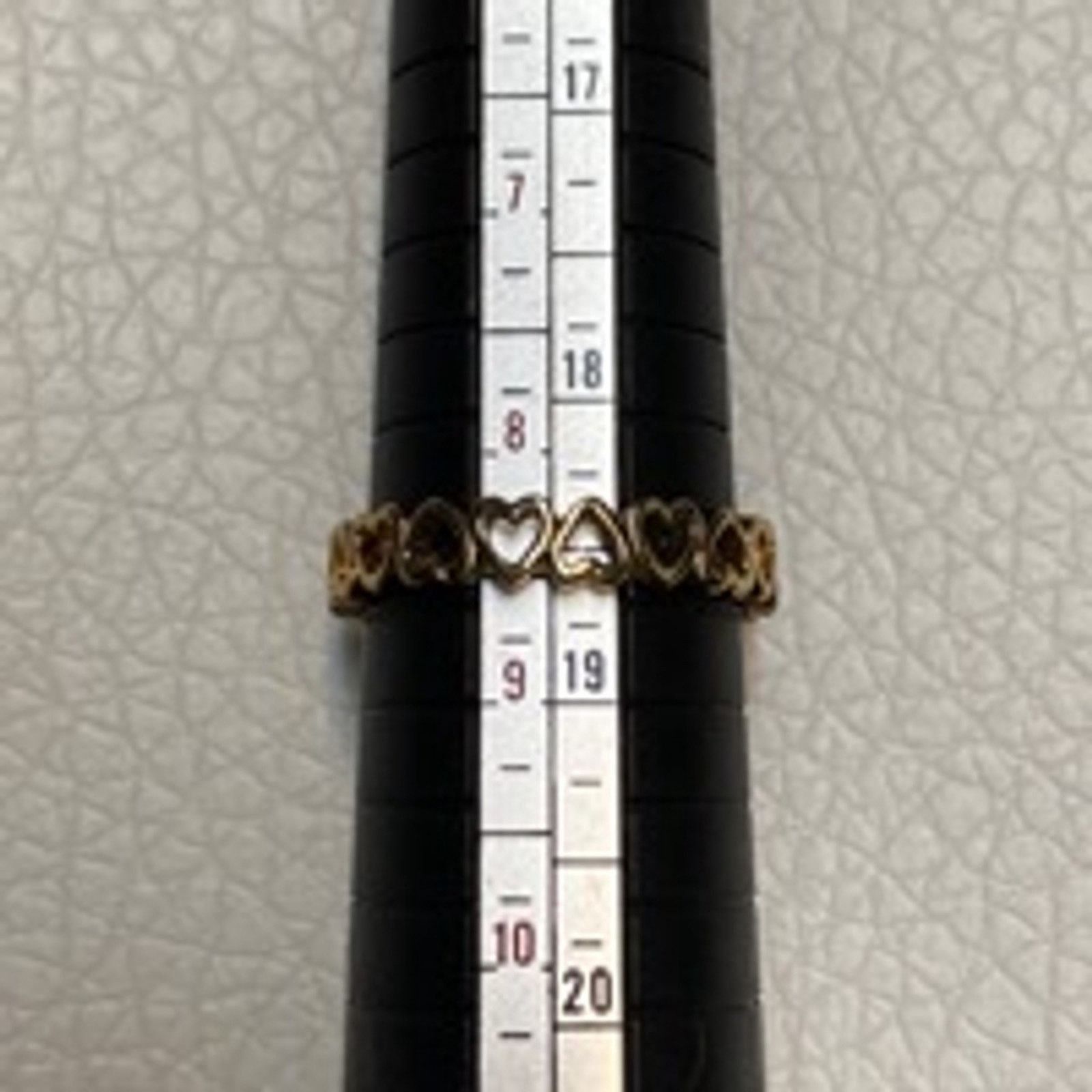Vintage Vintage Heart Band Ring Interlocking Gold Tone Design Size 8 Size ONE SIZE - 3 Thumbnail