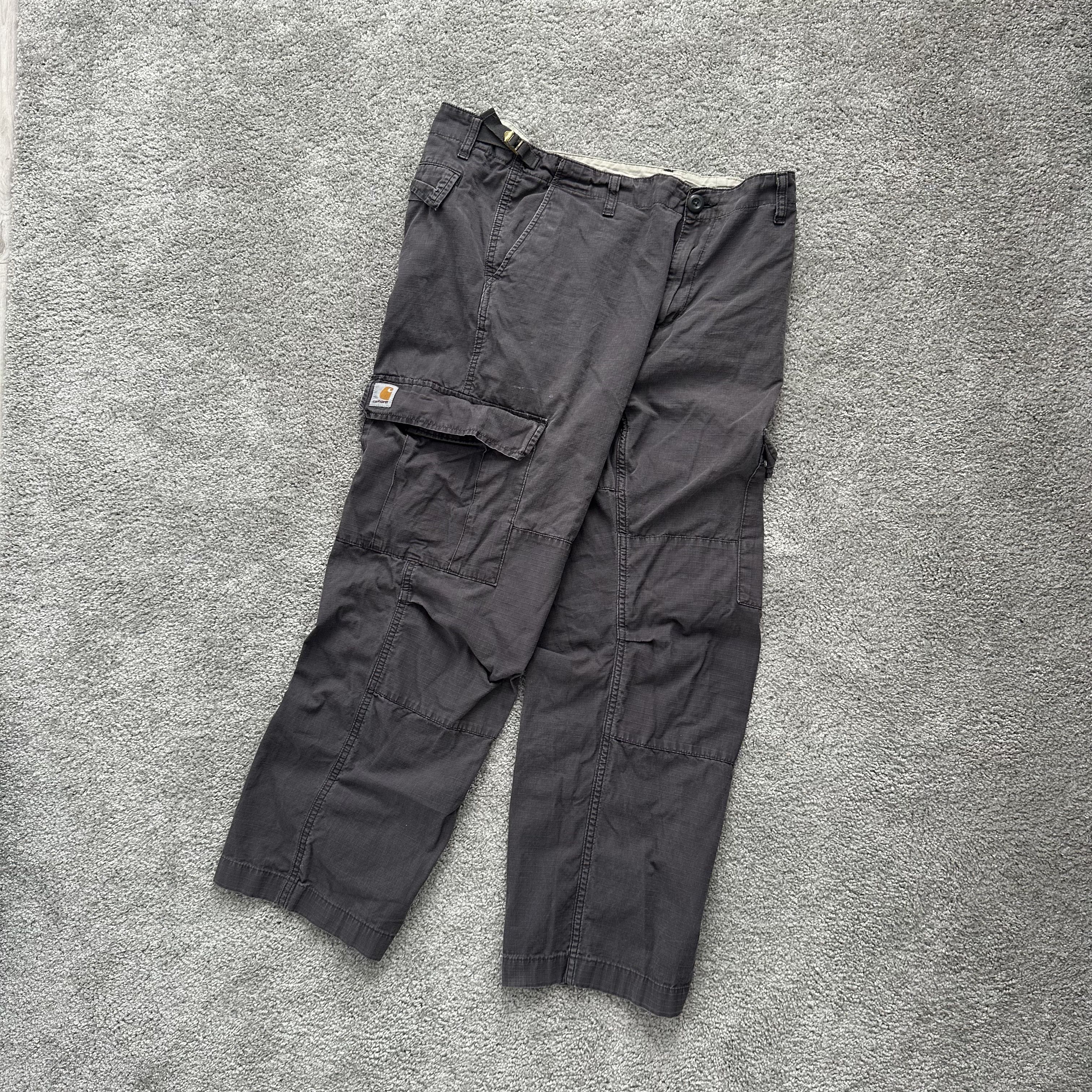 Carhartt Carhartt Vintage Black Denim Cargo Patch Streetwear Pants Size US 36 / EU 52 - 1 Thumbnail