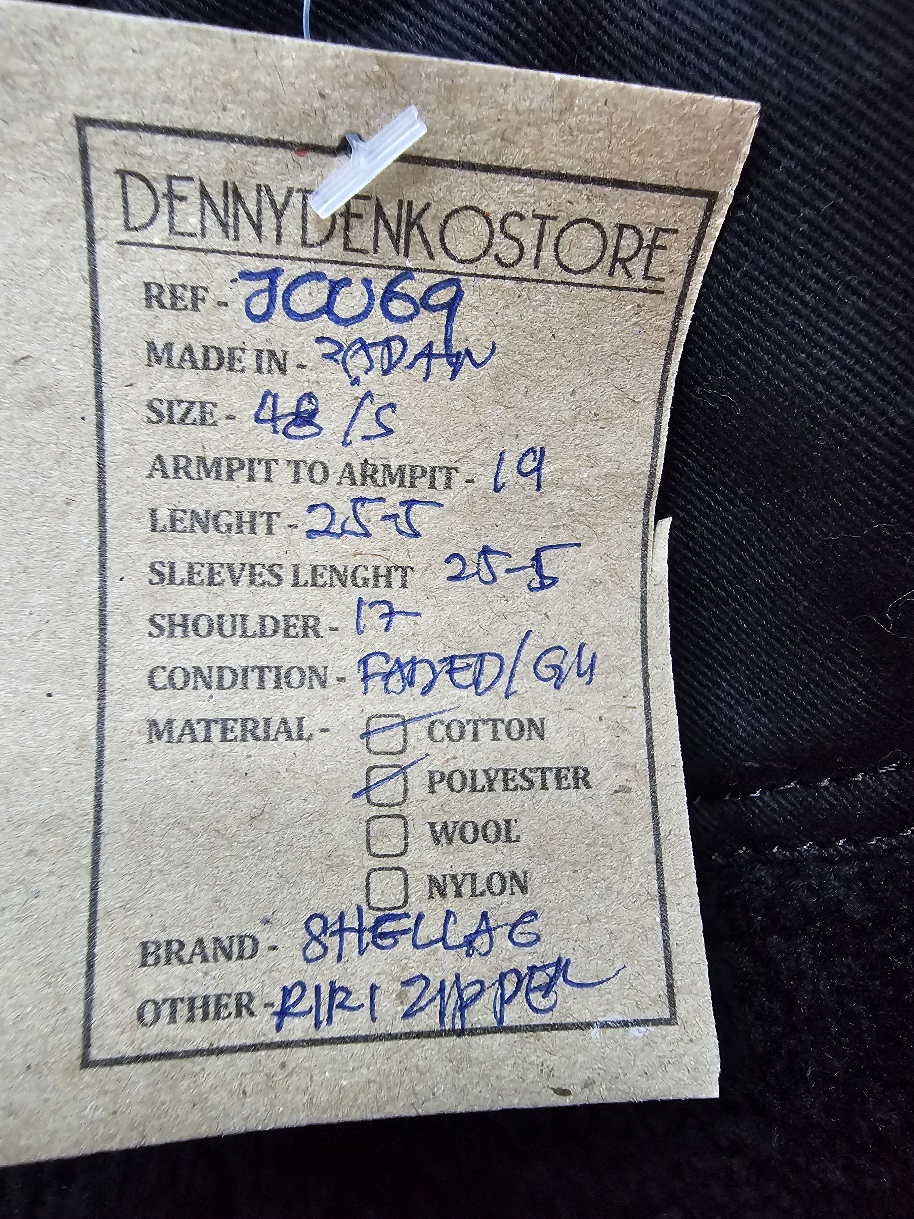 Japanese Brand × Shellac SHELLAC Riri Zipper Waxed Cotton Bomber Sherpa Jacket J0069 Size US M / EU 48-50 / 2 - 18 Thumbnail