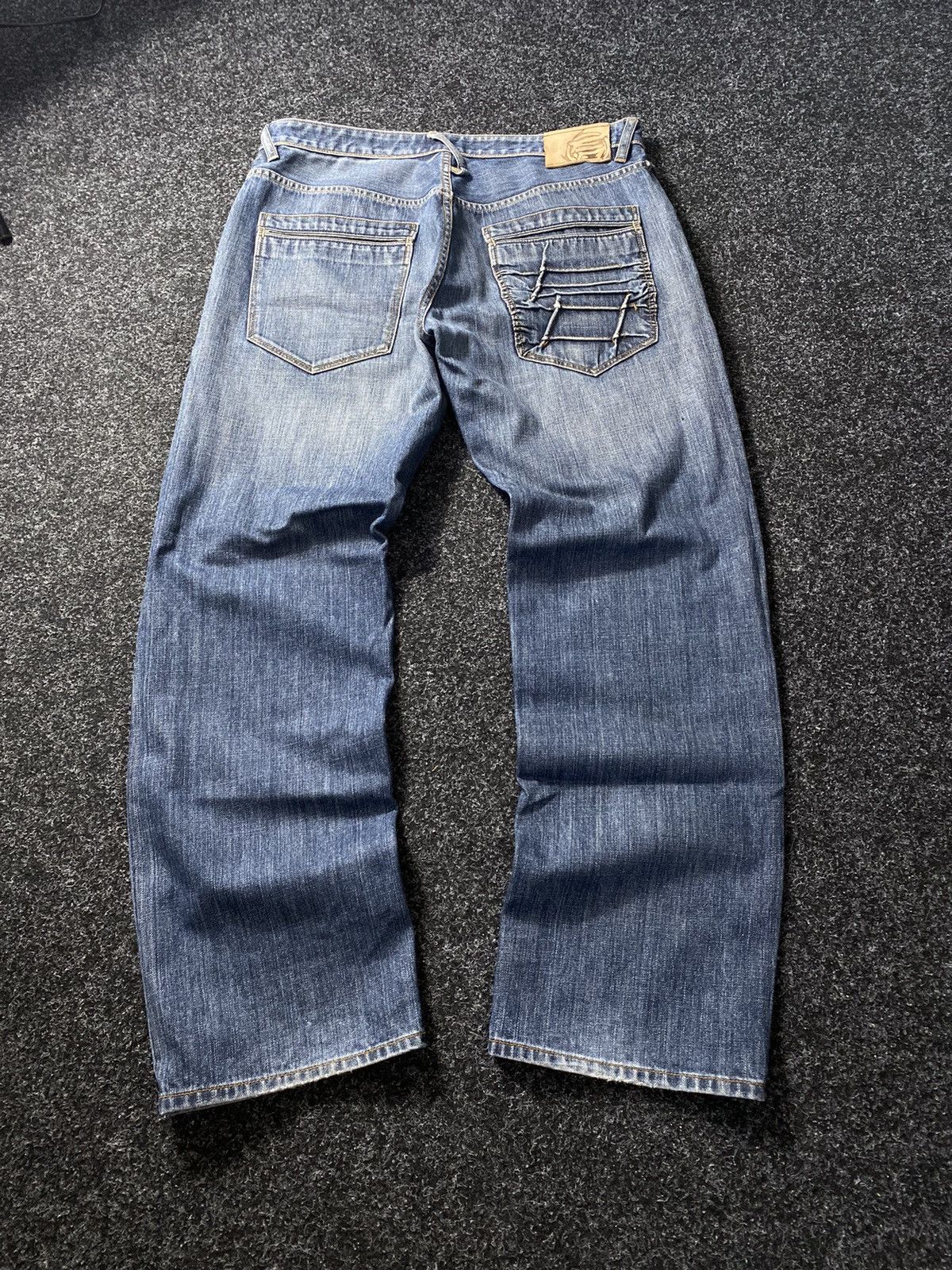 20471120 × Japanese Brand × Vintage 🔥Japanese Etienne Ozeki Baggy Punk Gothic Opium Jeans Rare Size US 36 / EU 52 - 1 Thumbnail