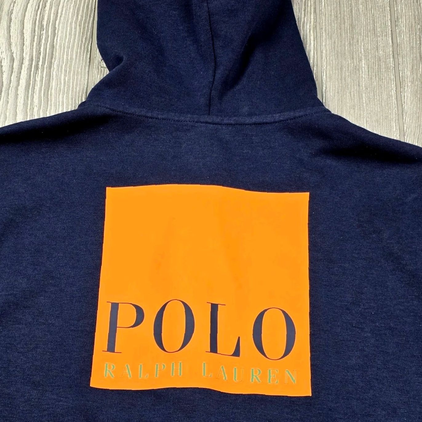 Polo Ralph Lauren POLO RALPH LAUREN Men's Blue Double-Knit Full Zip Hoodie Box Logo Orange Hoodie Men's Blue Polo Ralph Lauren Full Zip Hoodie Box Logo Orange Size US L / EU 52-54 / 3 - 5 Thumbnail