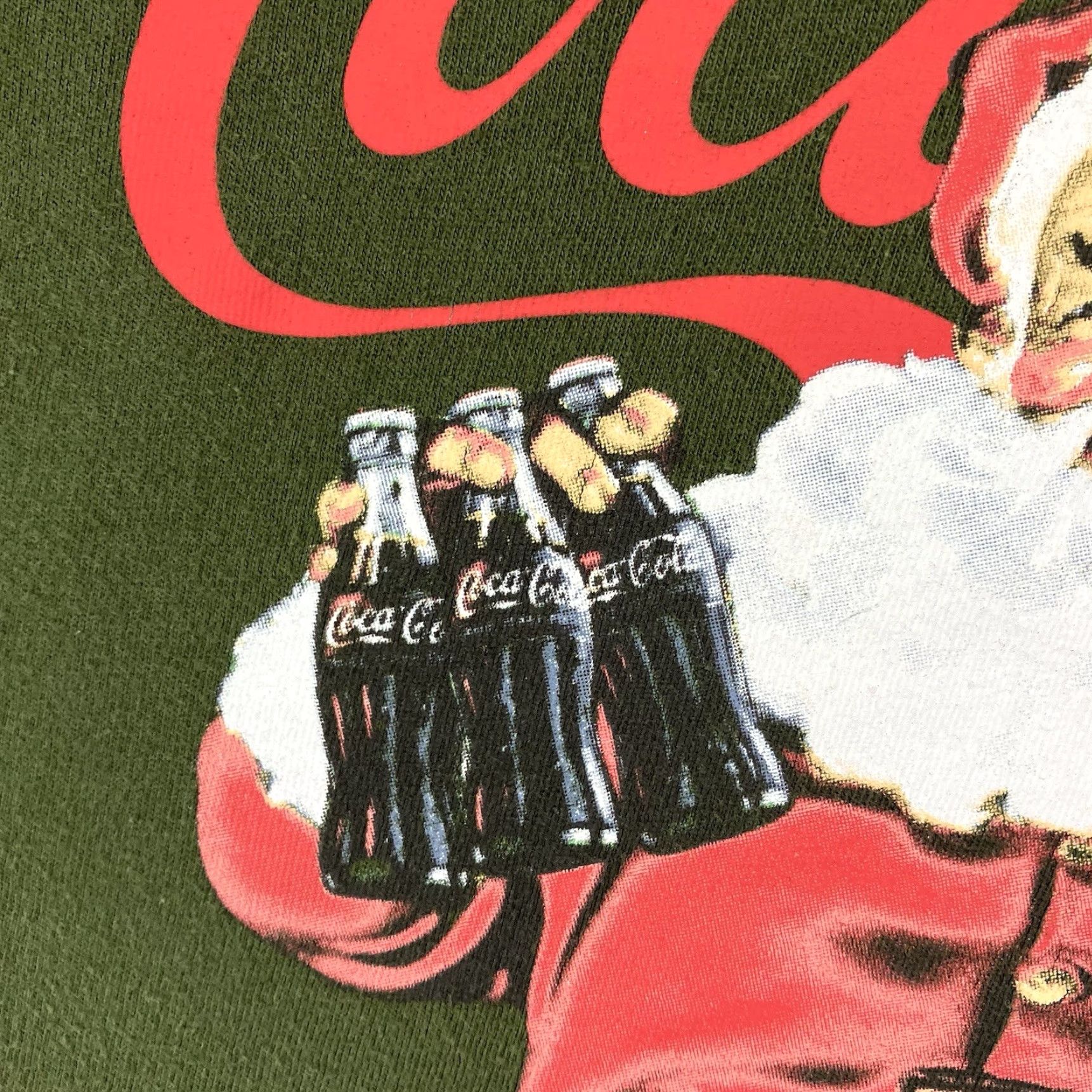 Lucky Brand Lucky Brand Coca Cola Men's T-Shirt Green Santa Christmas Short Sleeve Crew Neck Size L Size US L / EU 52-54 / 3 - 6 Thumbnail