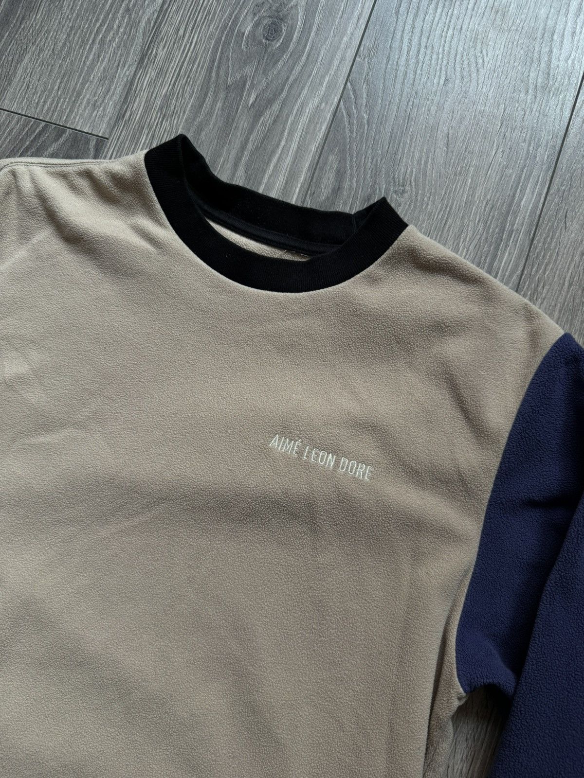 Aime Leon Dore AIMÉ LEON DORE COLOR BLOCKED FLEECE LONGSLEEVE (CREAM) S Size US S / EU 44-46 / 1 - 5 Thumbnail