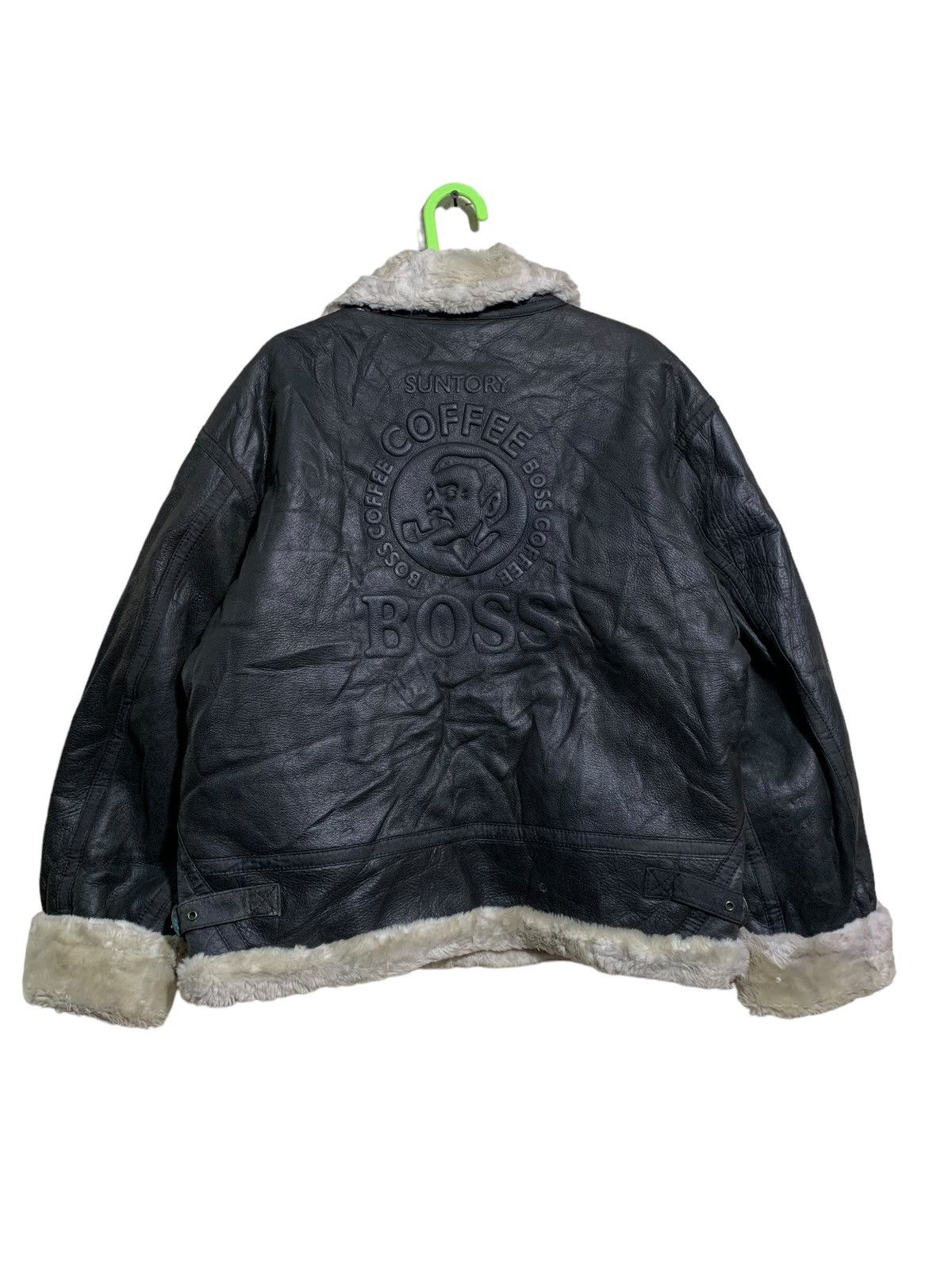 🔥LTD EDITIONS 00 SUNTORY BOSS COFFEE LEATHER JACKET