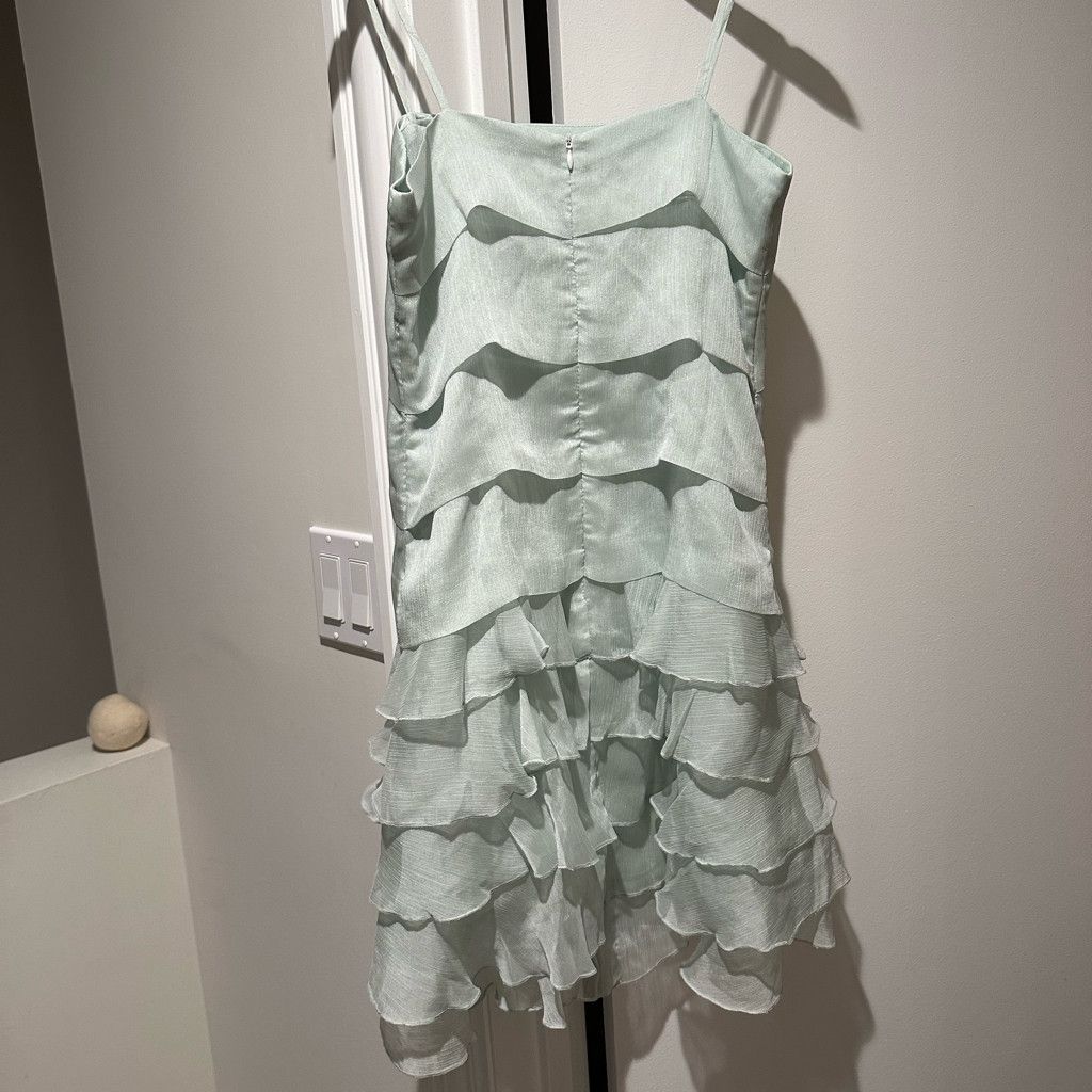 Other Light Blue Mint Ruffle Mini Dress Size S / US 4 / IT 40 - 9 Thumbnail