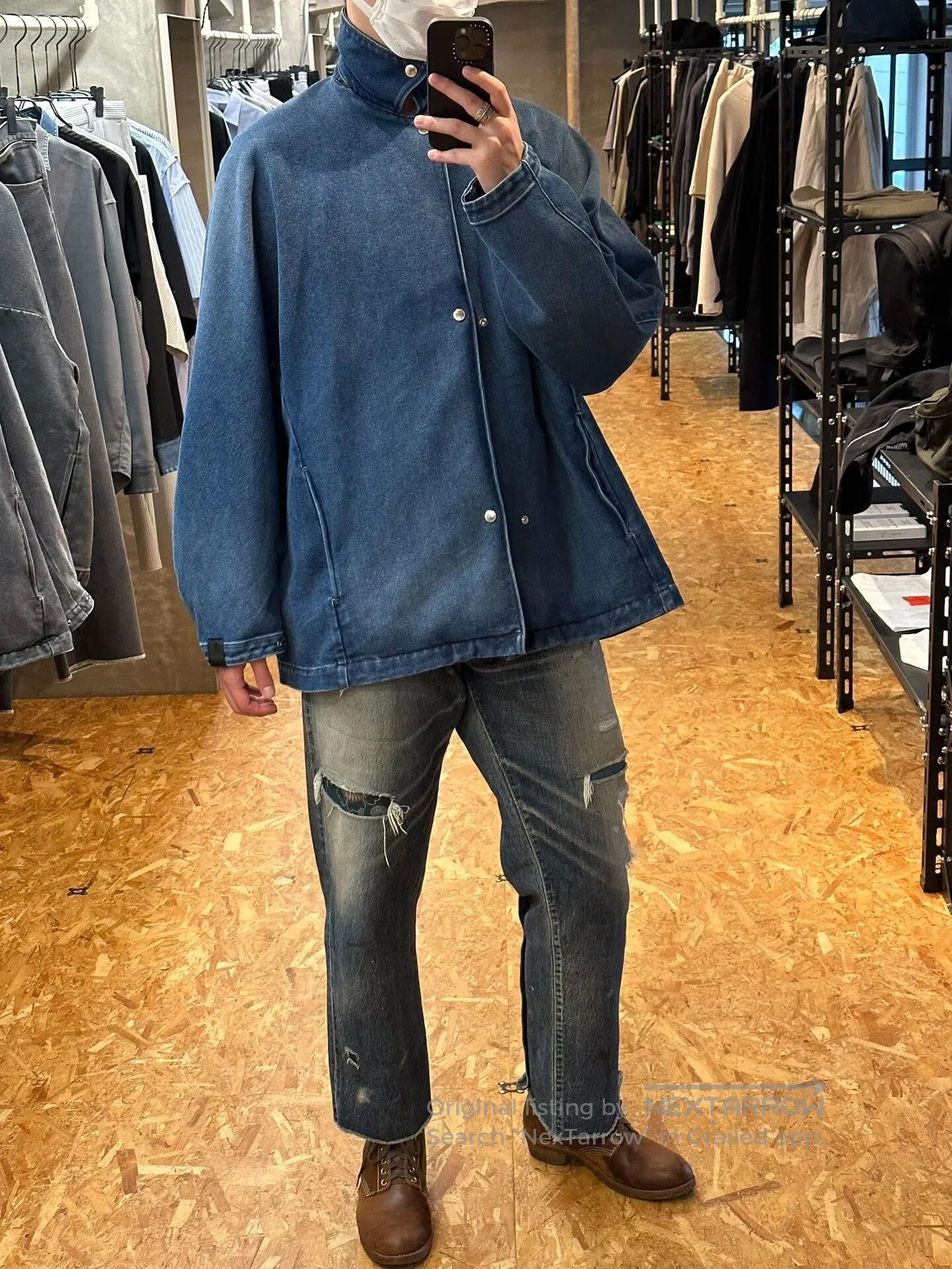 N.Hoolywood n.hoolywood gray denim jacket. Size US S / EU 44-46 / 1 - 3 Thumbnail