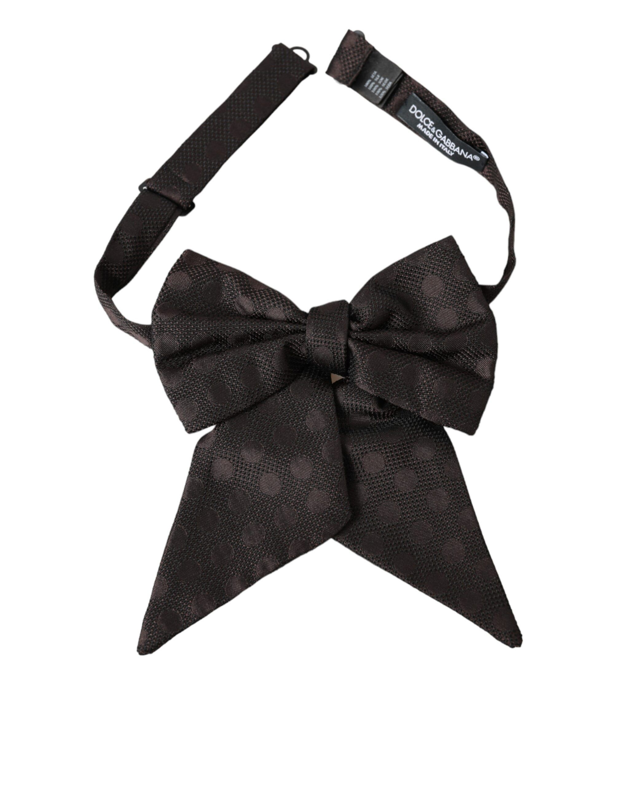 Dolce & Gabbana Brown Ribbon Silk Adjustable Neck Men Bow Men's Tie Size ONE SIZE - 1 Thumbnail