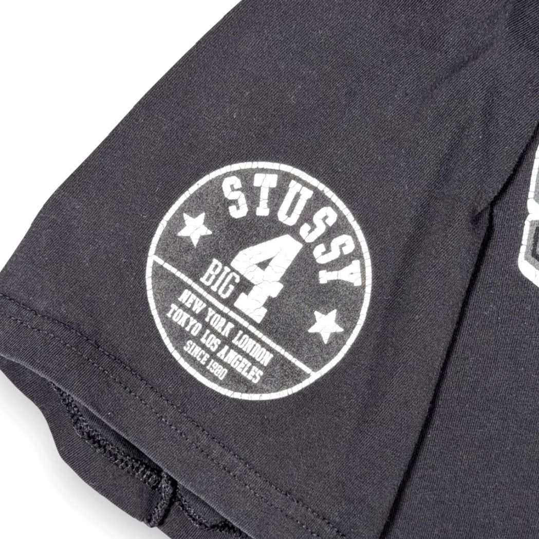 Spell VINTAGE Stussy Shirt Adult MEDIUM Black Skater Big 4 Cities Spell Out Logo Y2K Shirt Mens Size US M / EU 48-50 / 2 - 5 Thumbnail