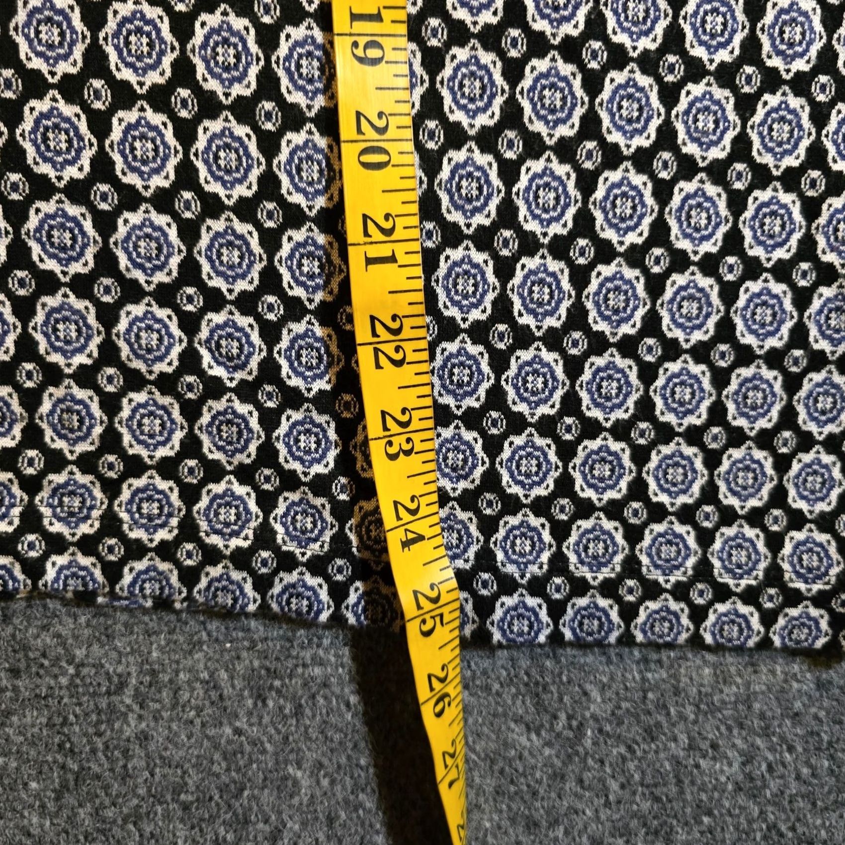 J. Jill J Jill Wearever Top Shirt Womens XL Black Blue Stretch Knit No Iron Casual Career Size XL / US 12-14 / IT 48-50 - 6 Thumbnail