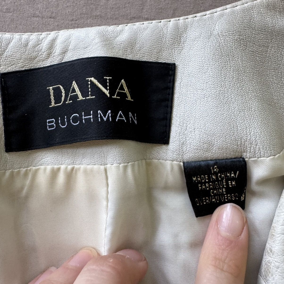 Other Vintage Dana Buchman Lambskin Leather Moto Jacket Size XL / US 12-14 / IT 48-50 - 4 Thumbnail