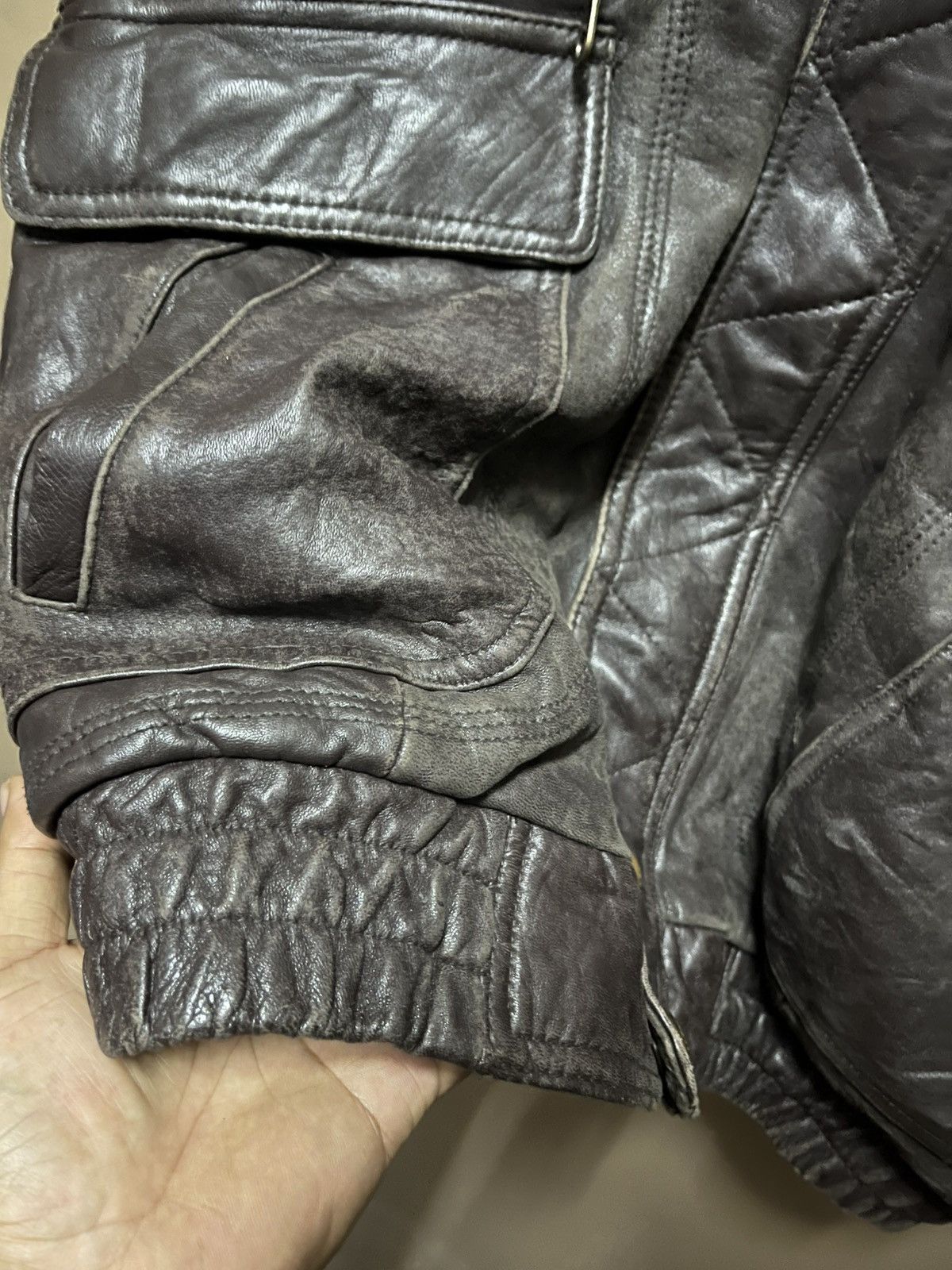 Japanese Brand WIND ARMOR LEATHER HEAVY JACKET by Pelle sports Size US L / EU 52-54 / 3 - 7 Thumbnail