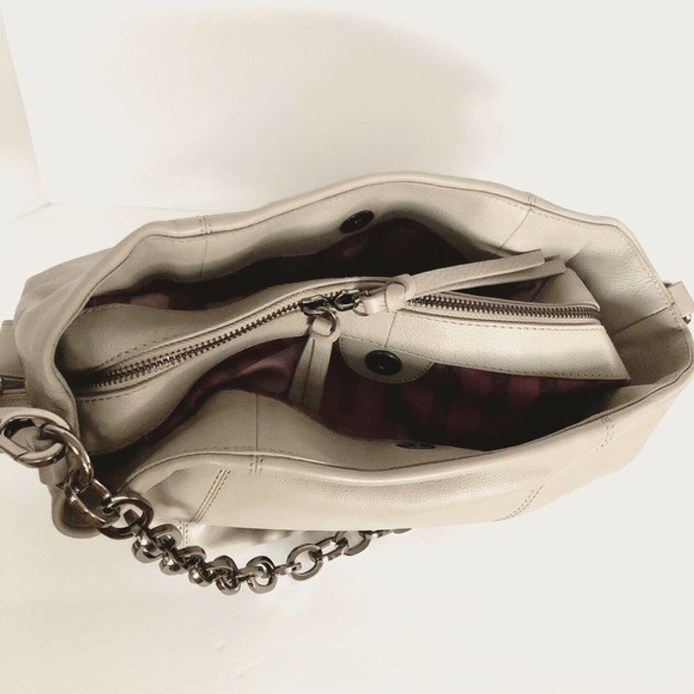 Other Kooba Dante Hobo Grey Crossbody Handbag Leather Size ONE SIZE - 4 Thumbnail