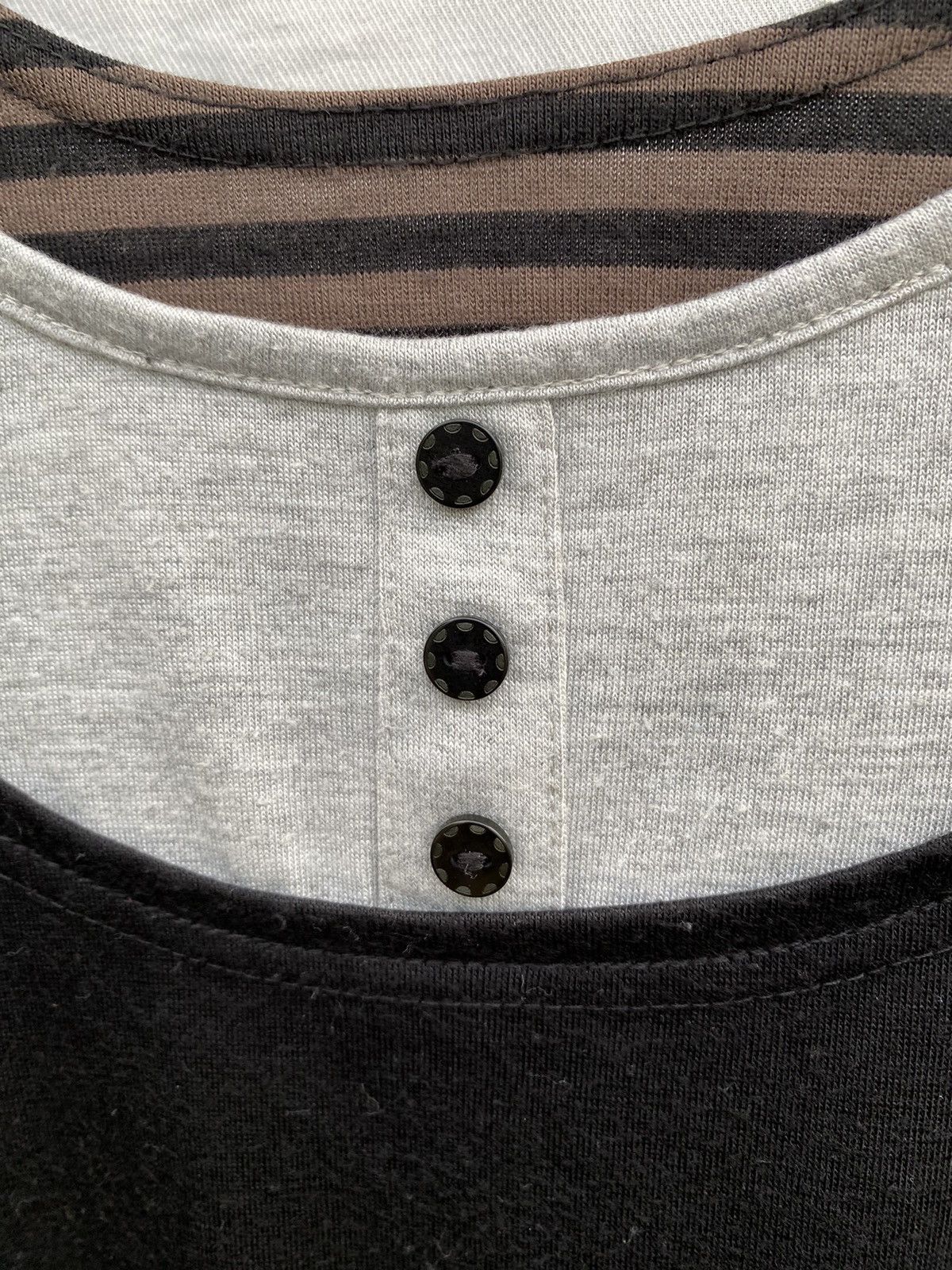 If Six Was Nine Vassafull Tripple Layer Stripes Nature Label Longsleeve Size XXL / US 16-18 / IT 52-54 - 7 Thumbnail