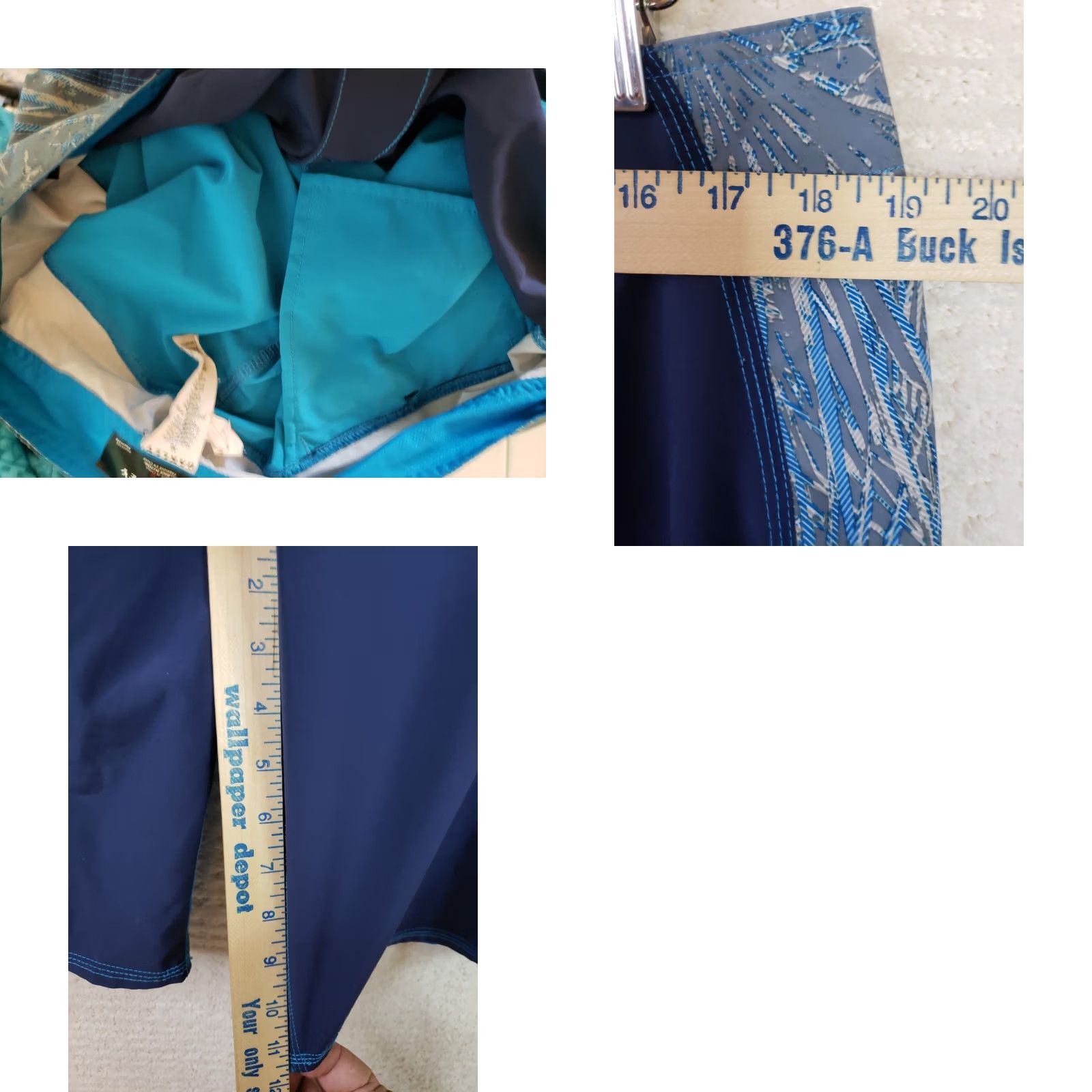 Oakley Oakley Board Shorts Men’s 38x11.5 Blue Surf Beach Swimsuit Drawstring Unlined Pockets Inside Pockets 100% Polyester Regular Mens Size US 38 / EU 54 - 9 Thumbnail