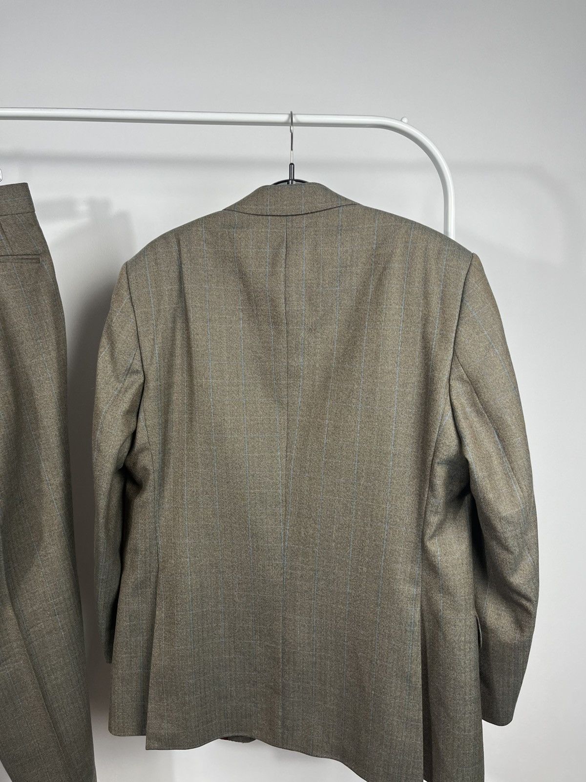 Magee Magee Wool Suit Green Check Blazer Pants Tailored Set Size 42R - 15 Thumbnail