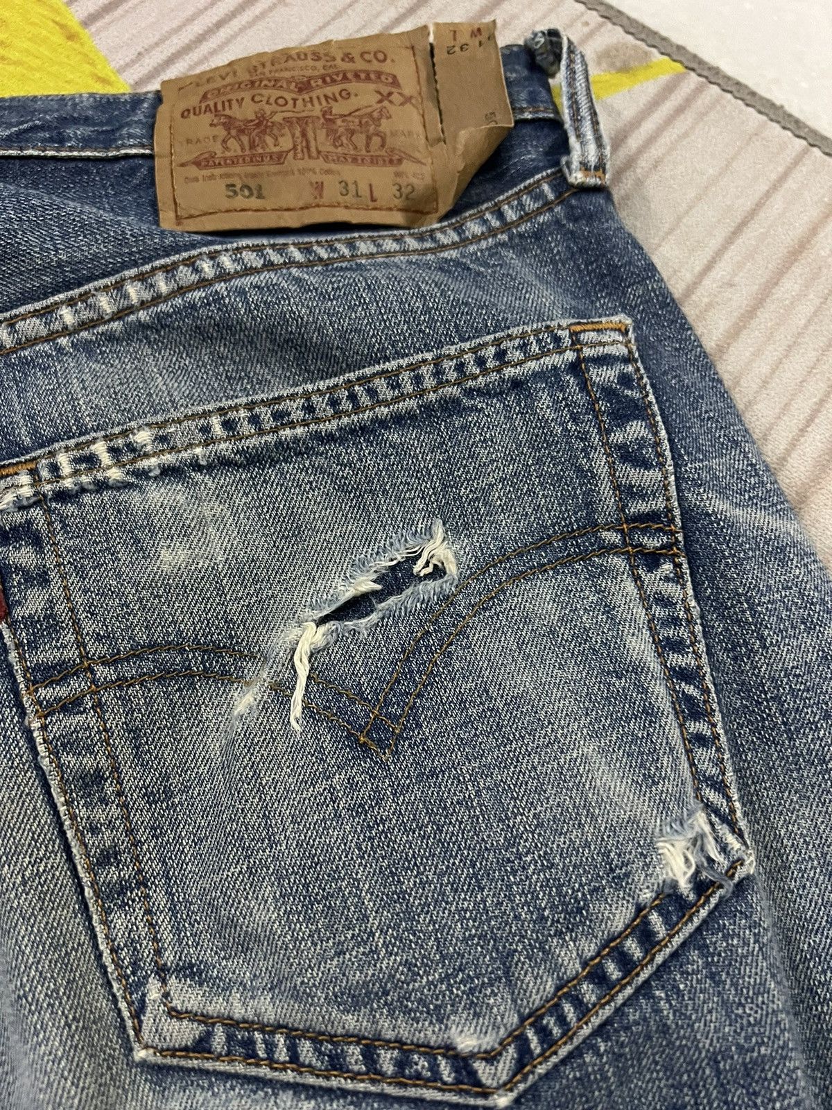 If Six Was Nine × Levi's Vintage Levis 501 Distressed Jeans Very Nice Size US 30 / EU 46 - 14 Thumbnail