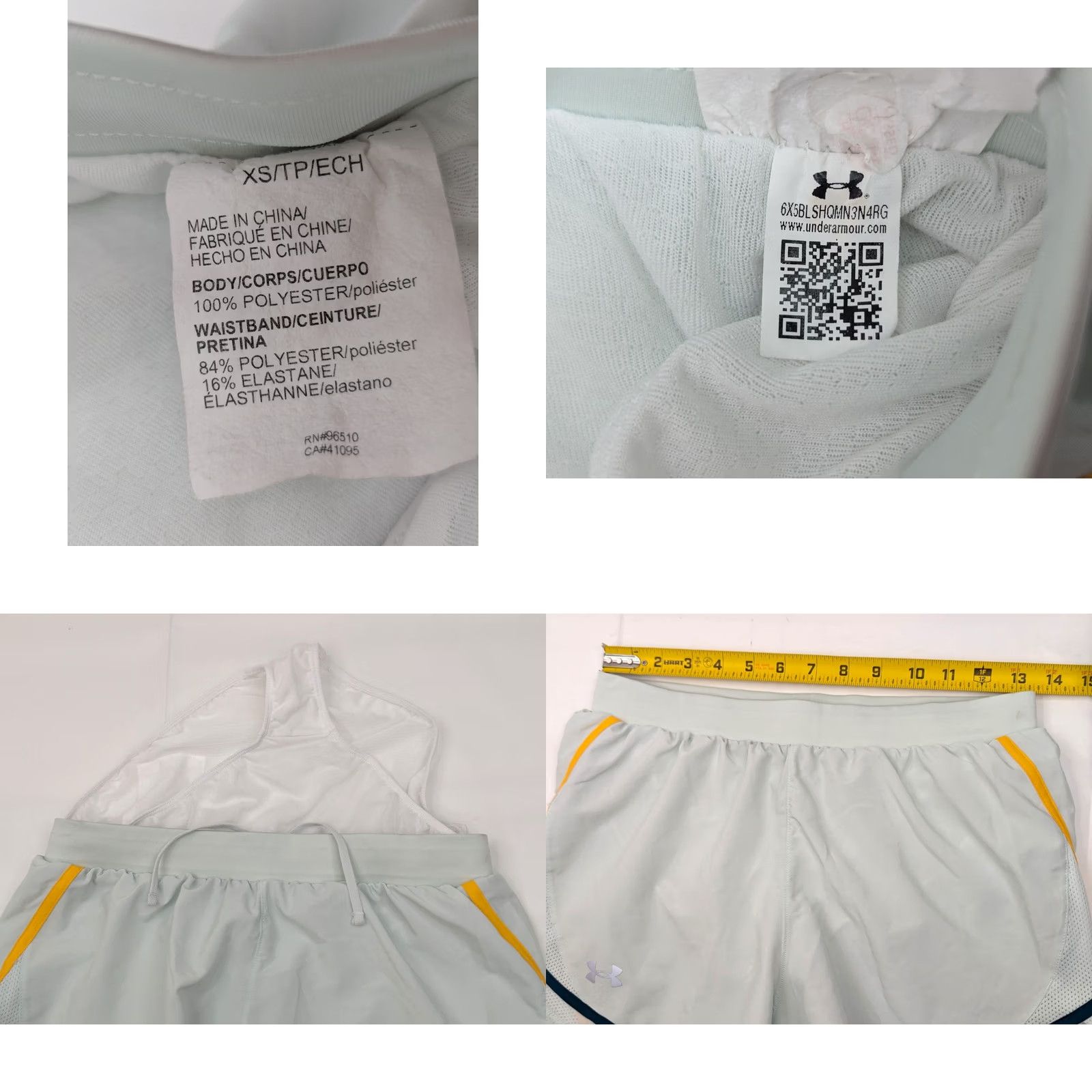 Under Armour Under Armour HeatGear Shorts Women XS Mint Teal Green Running Jogging w Insert Size 26" / US 2 / IT 38 - 8 Thumbnail
