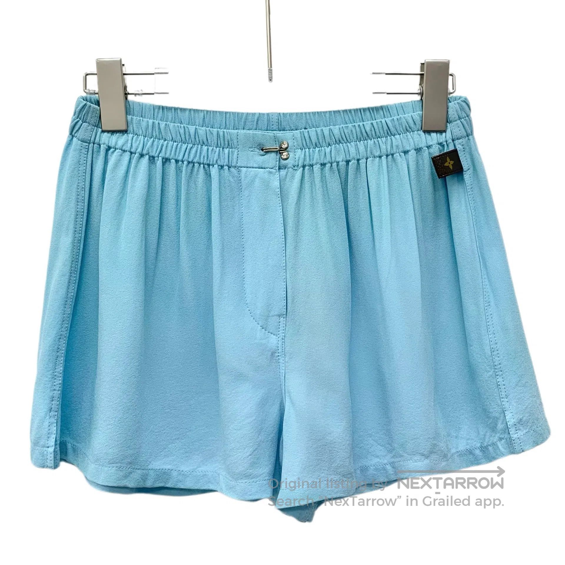 Louis Vuitton Louis Vuitton Blue Logo Leather Label Elastic Waist Casual Size 35" - 1 Thumbnail