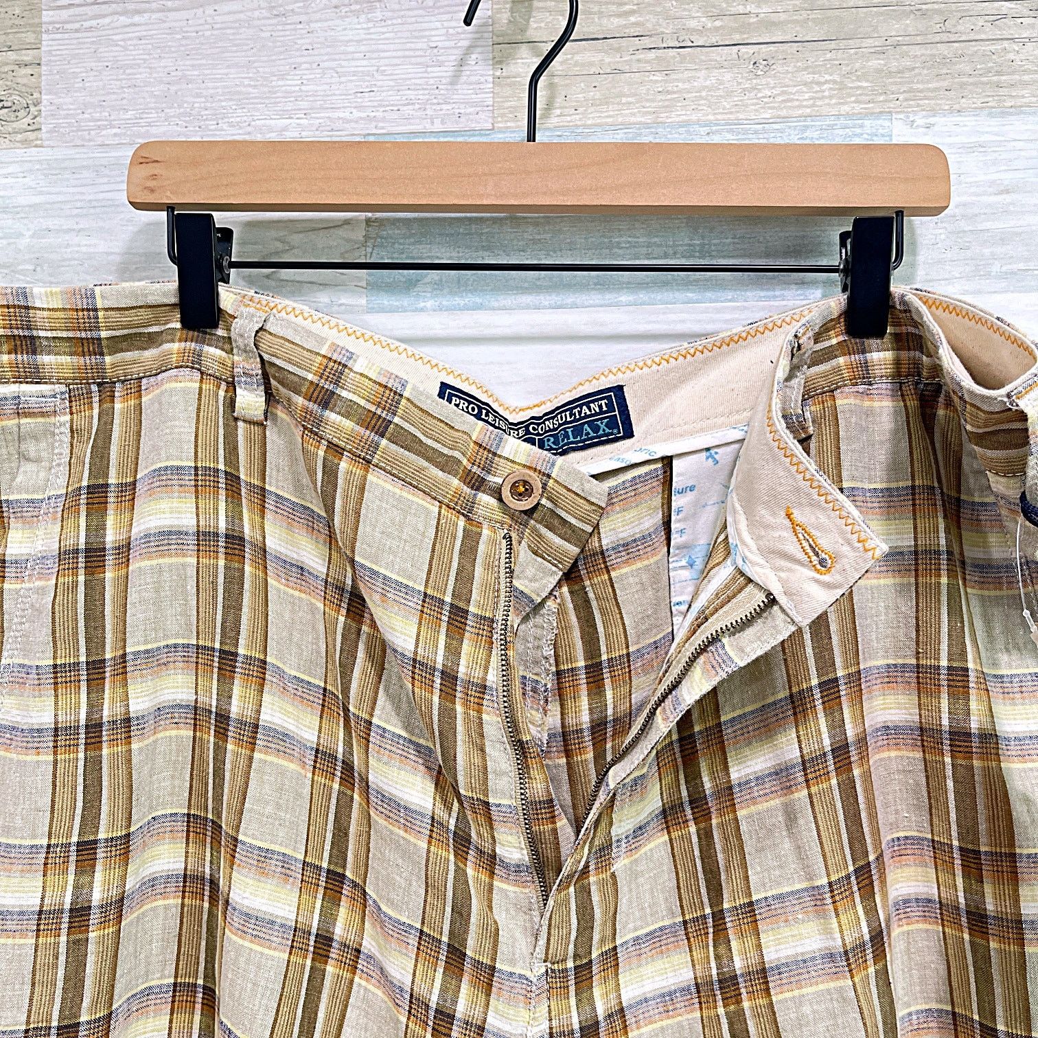 Tommy Bahama Tommy Bahama Relax 11" Linen Leisure Shorts Brown Plaid 42 Size US 42 / EU 58 - 3 Thumbnail