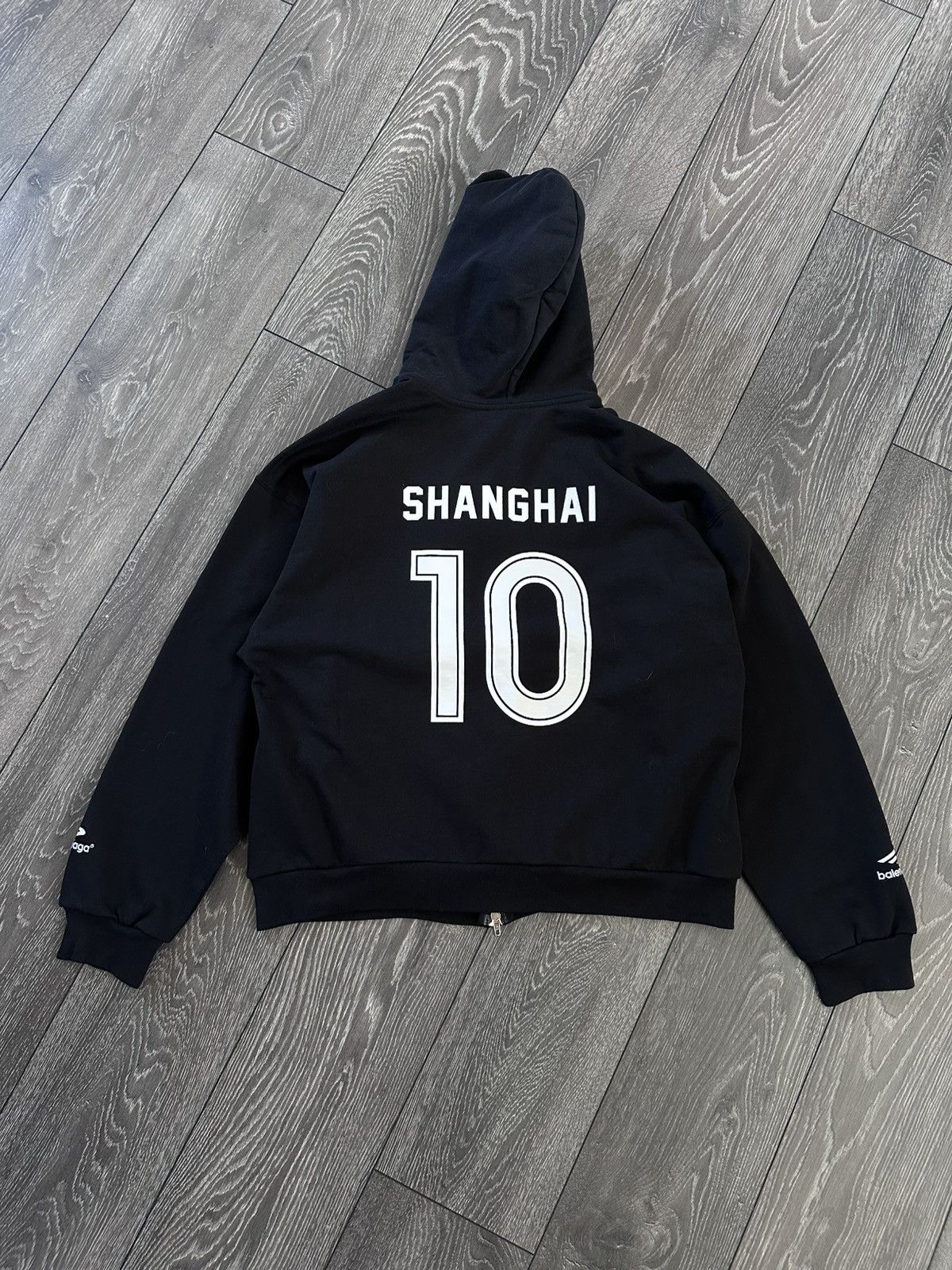 Balenciaga balenciaga soccer zip up shanghai hoodie black Size US XS / EU 42 / 0 - 2 Thumbnail