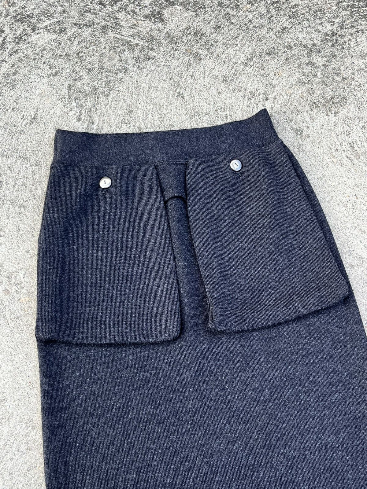 Jean Paul Gaultier × Vintage Vintage 90’s Jean Paul Gaultier Big Pockets Wool Midi Skirt Size 28" / US 6 / IT 42 - 3 Thumbnail