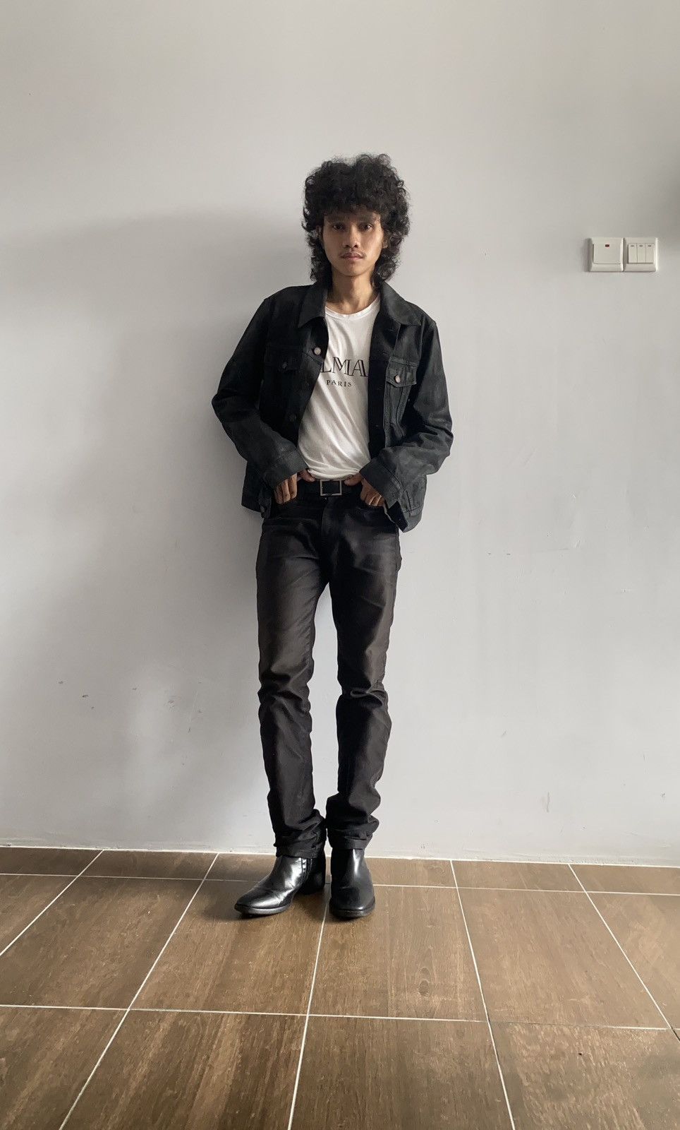 Saint Laurent Paris Saint Laurent Wax Denim Jacket Size US S / EU 44-46 / 1 - 2 Thumbnail